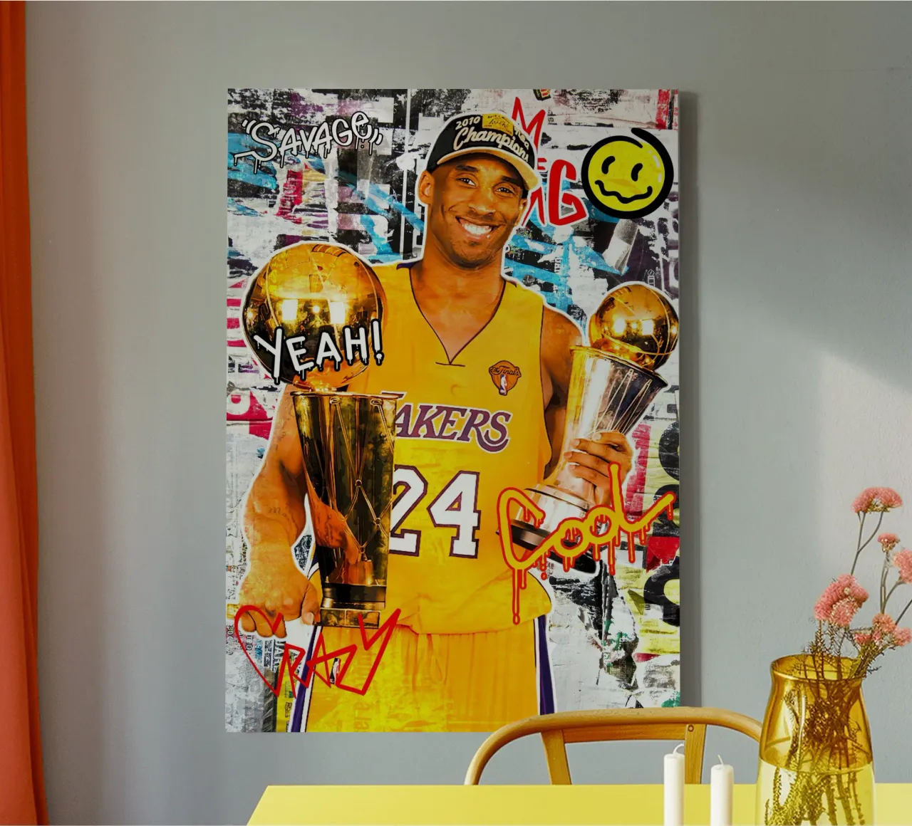 Kobe Bryant LA Lakers 3 canvas by tenten