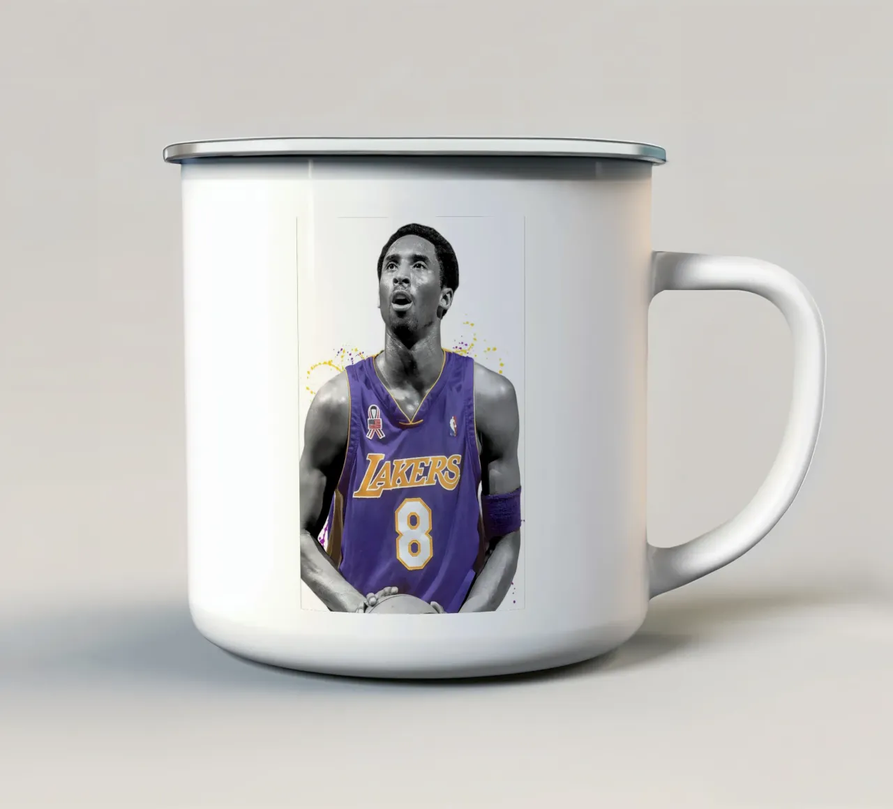 Kobe Bryant LA Lakers 4 tazza in smalto da tenten