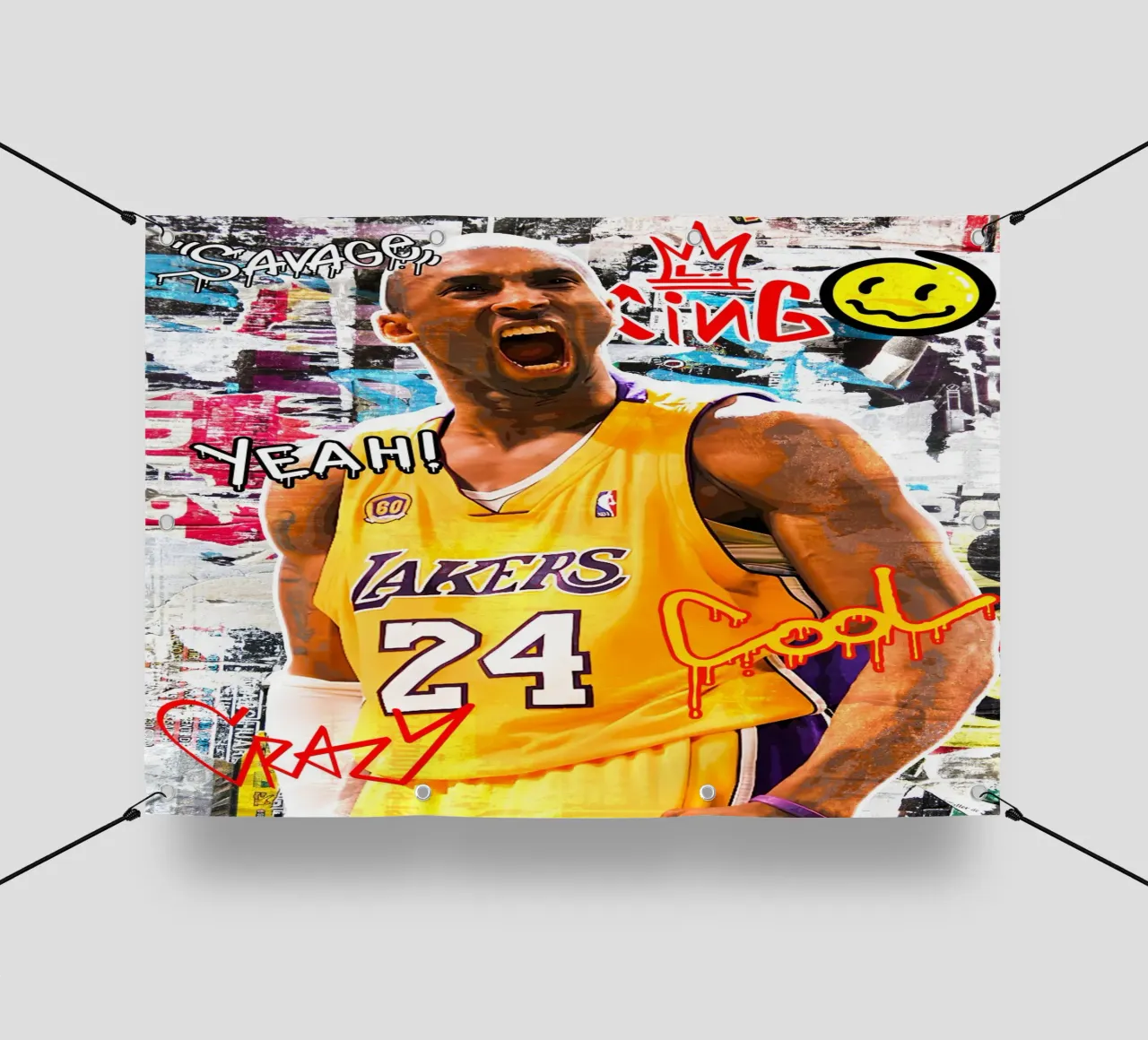 Kobe Bryant LA Lakers telo in pvc da tenten