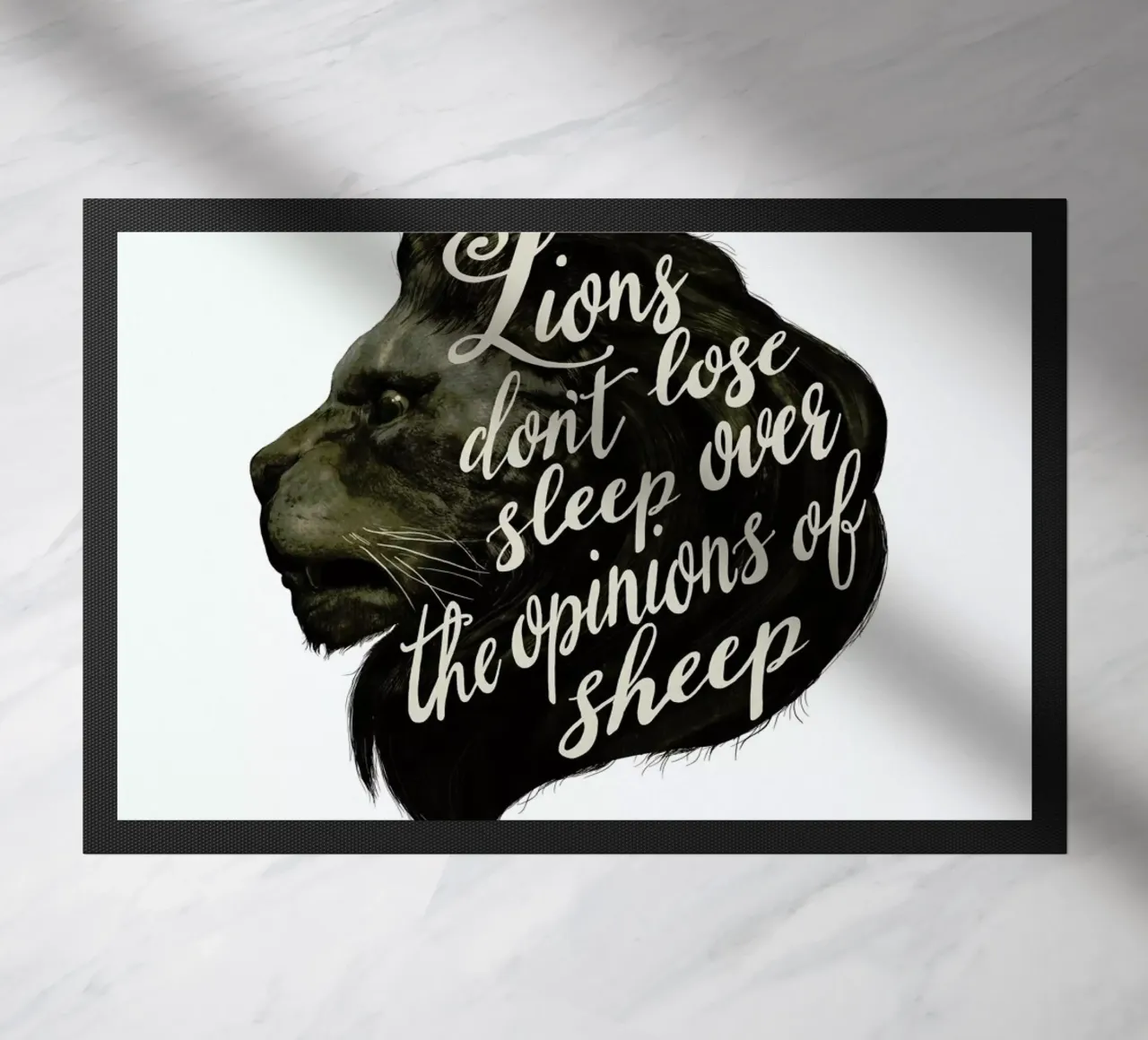 Lions doormat by Laura Graves