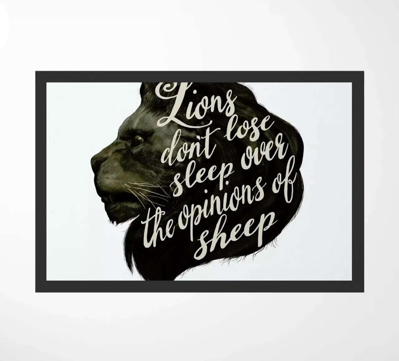 Lions doormat by Laura Graves