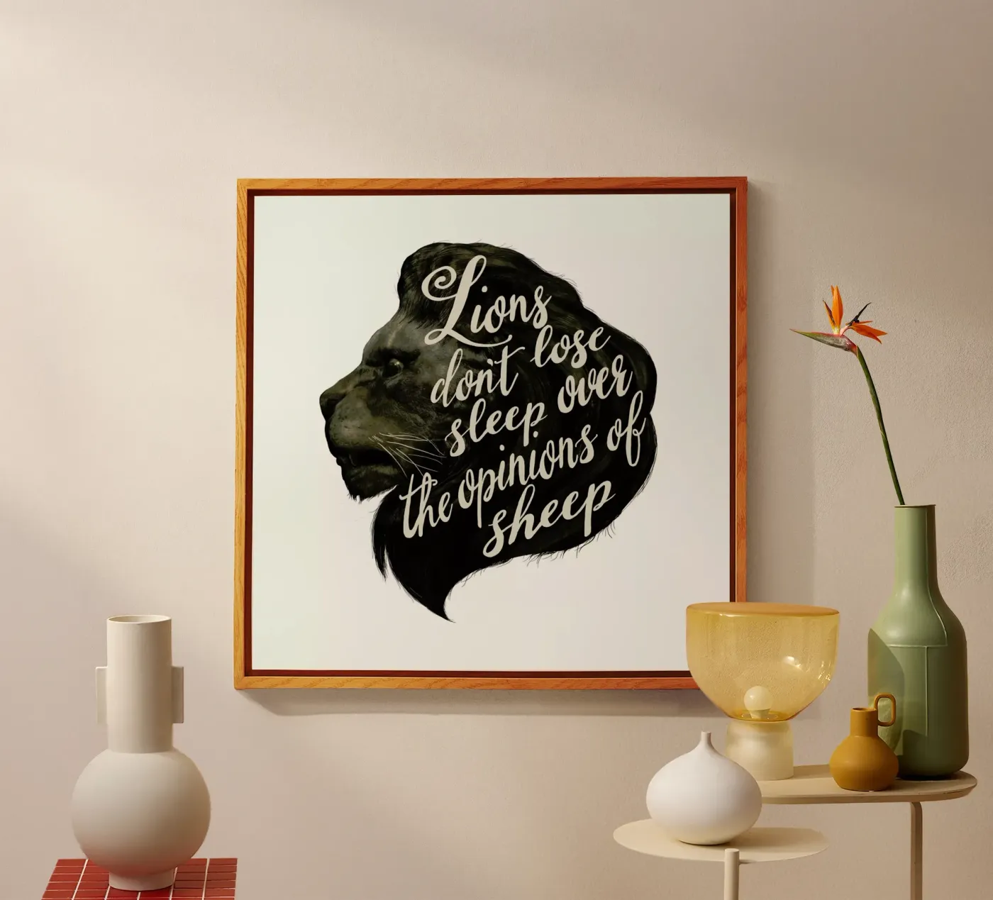 Lions plexiglas de Laura Graves