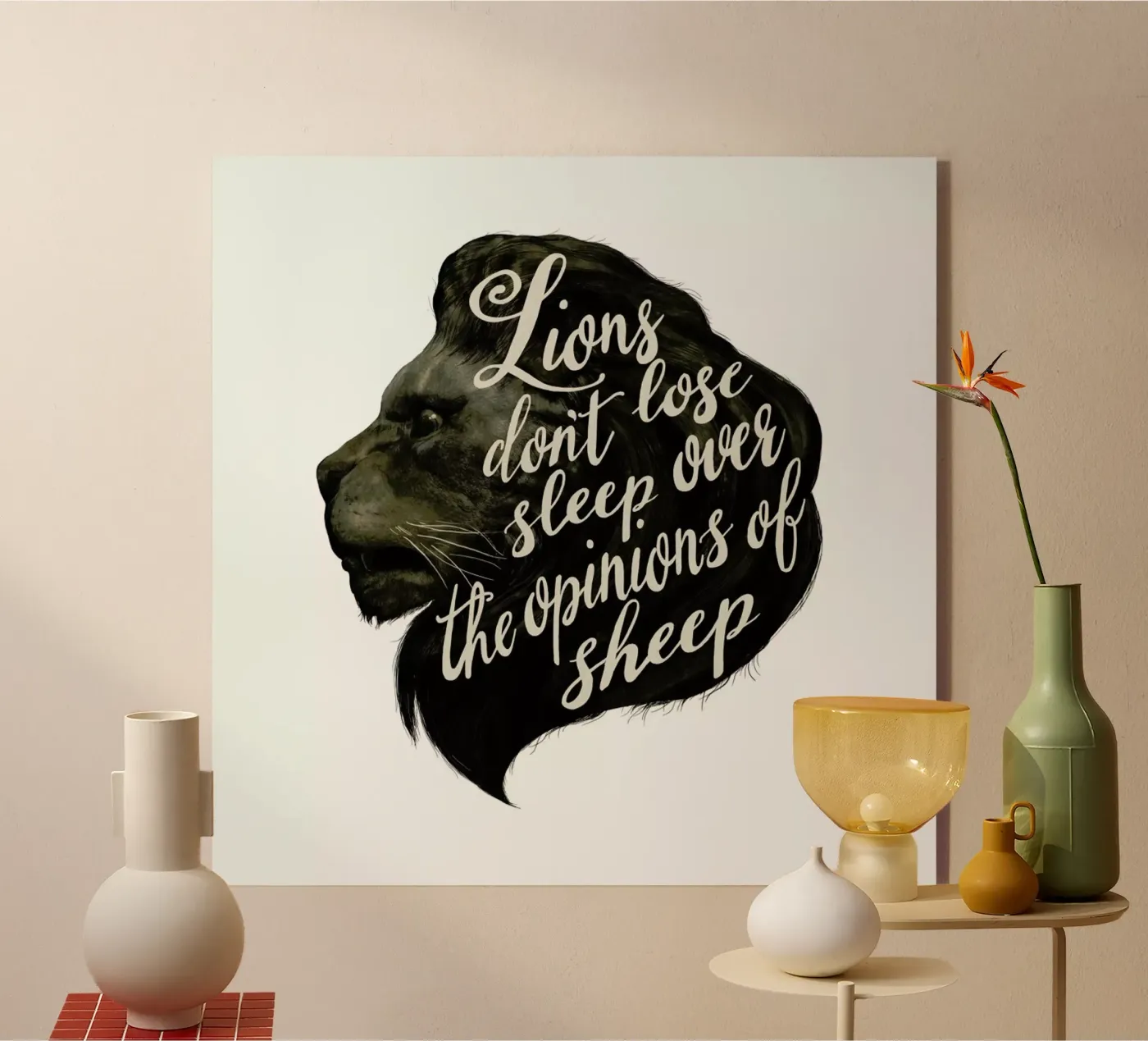 Lions plexiglas de Laura Graves