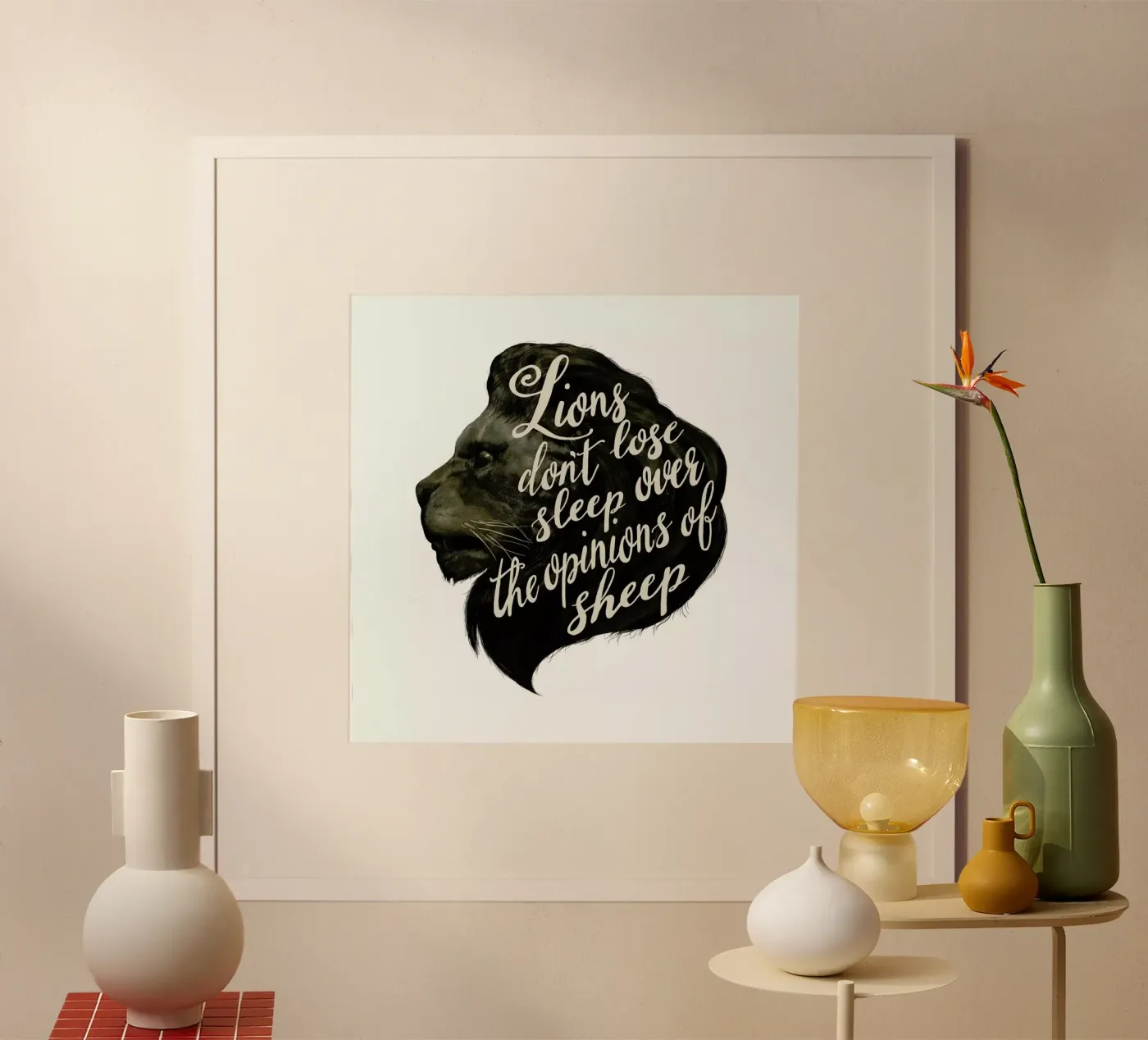 Lions Poster von Laura Graves