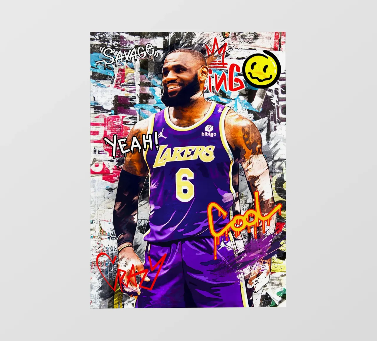 Lebron James LA Lakers 2 pellicola backlit da tenten