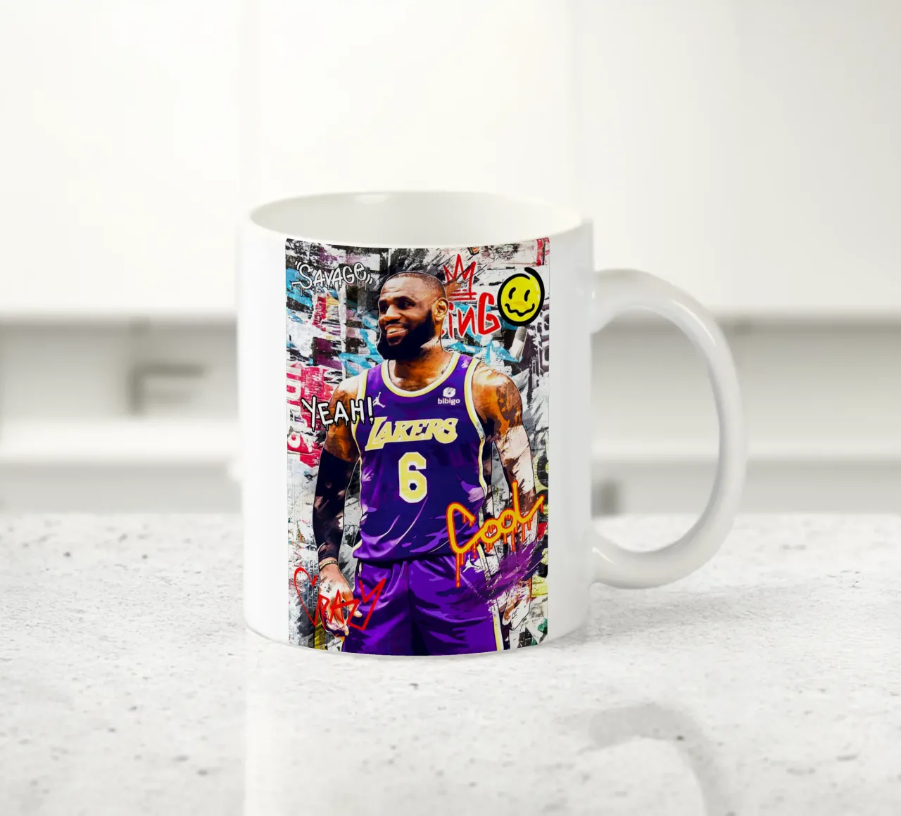 Lebron James LA Lakers 2 tazza in ceramica da tenten