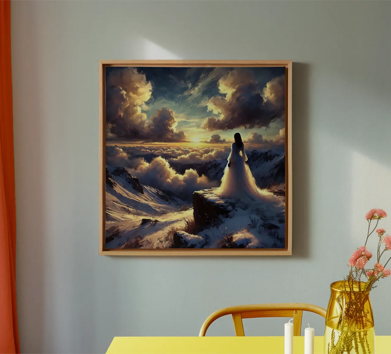 Clouds canvas with Floater frame by nomad