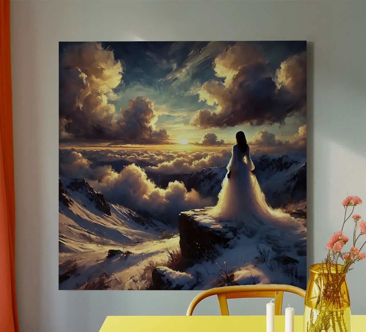 Clouds canvas with Floater frame by nomad