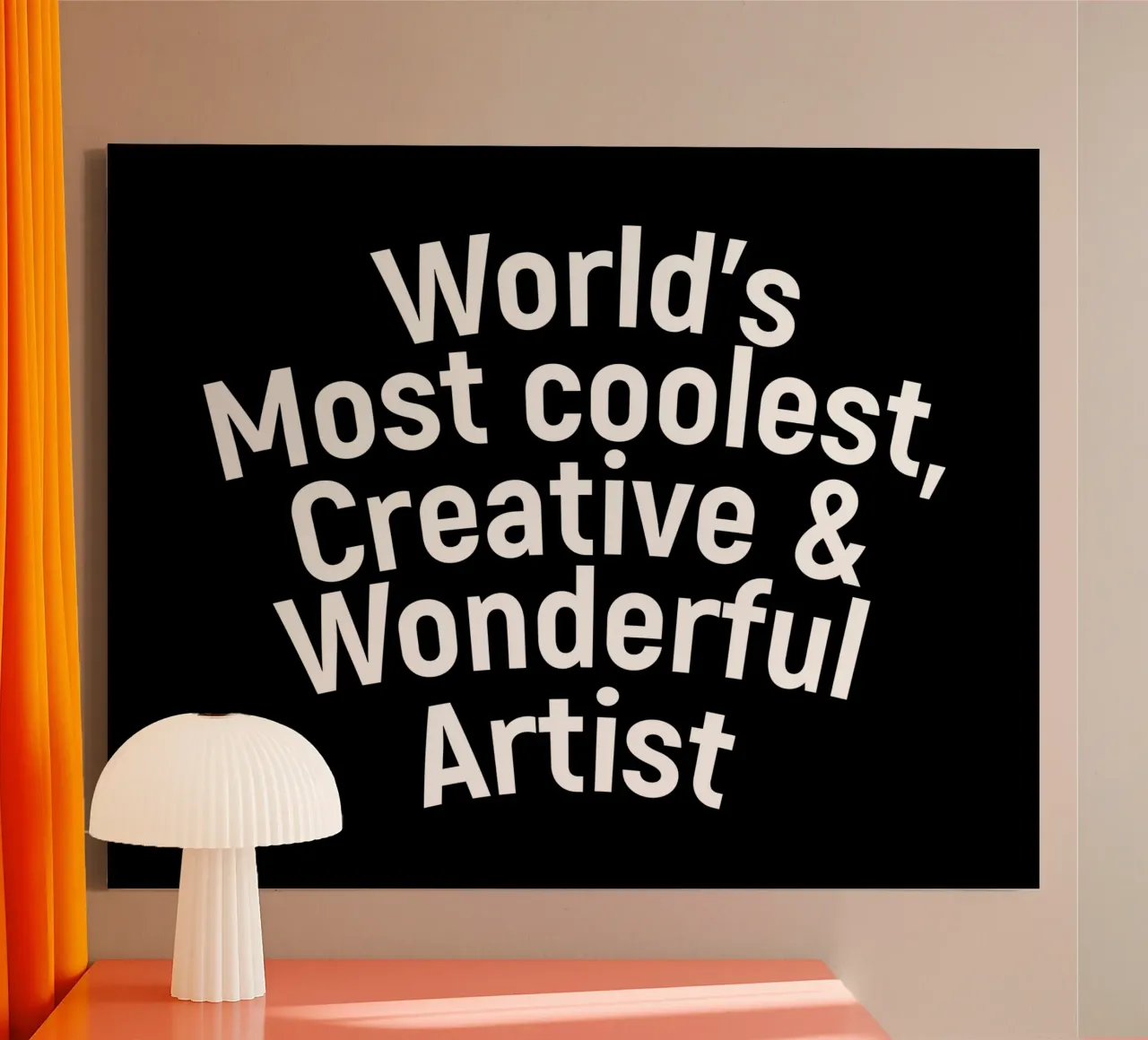 World's most coolest, creative and wonderful artist tela con Cornice a cassetta da happieeagle