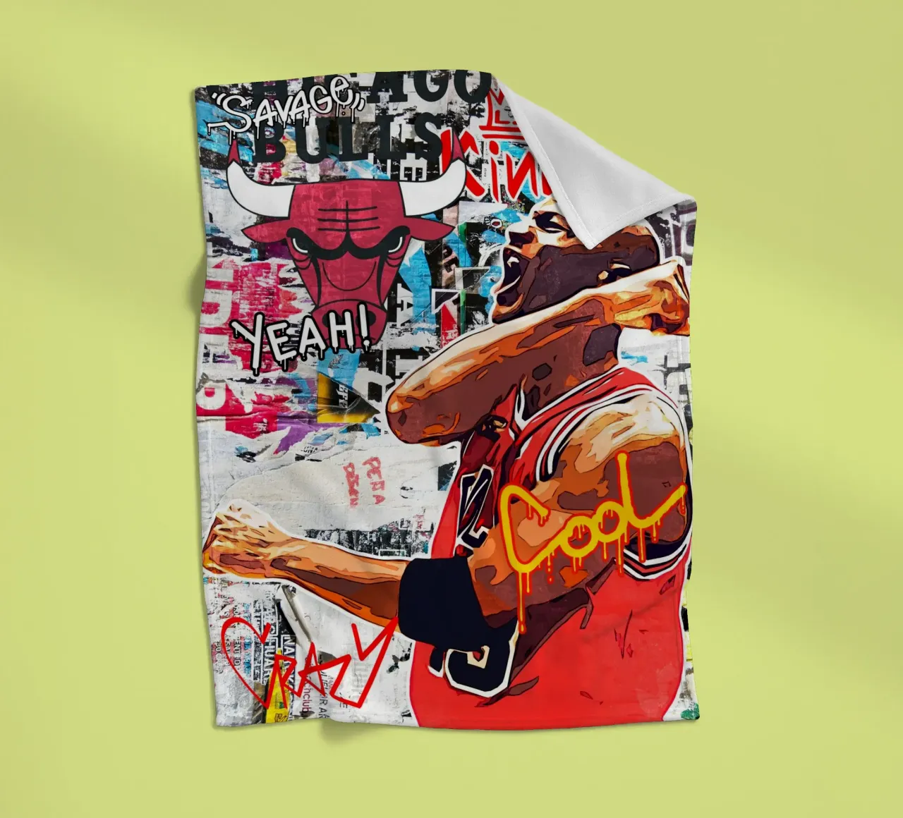 Michael Jordan Chicago Bulls 2 coperta in pile da tenten