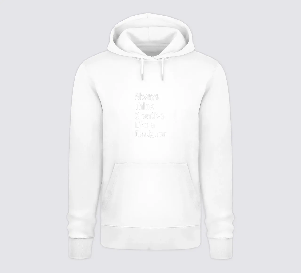 Always think creative like a designer felpa con cappuccio da happieeagle