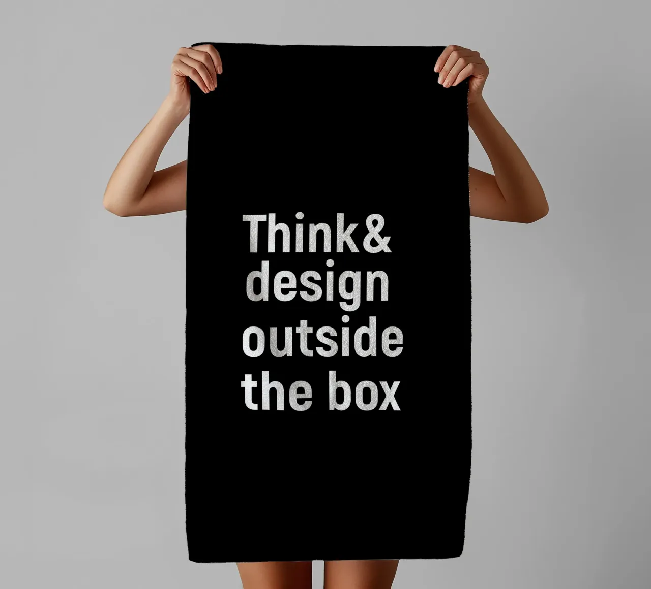 Think and design outside the box asciugamano da bagno da happieeagle