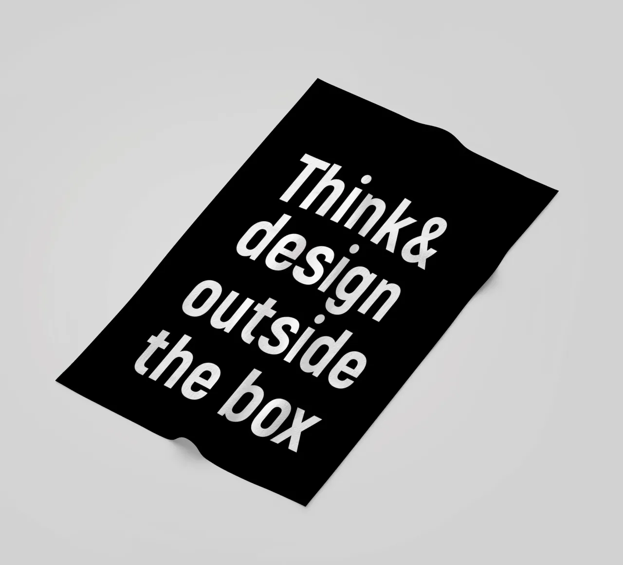 Think and design outside the box strandhanddoek van happieeagle