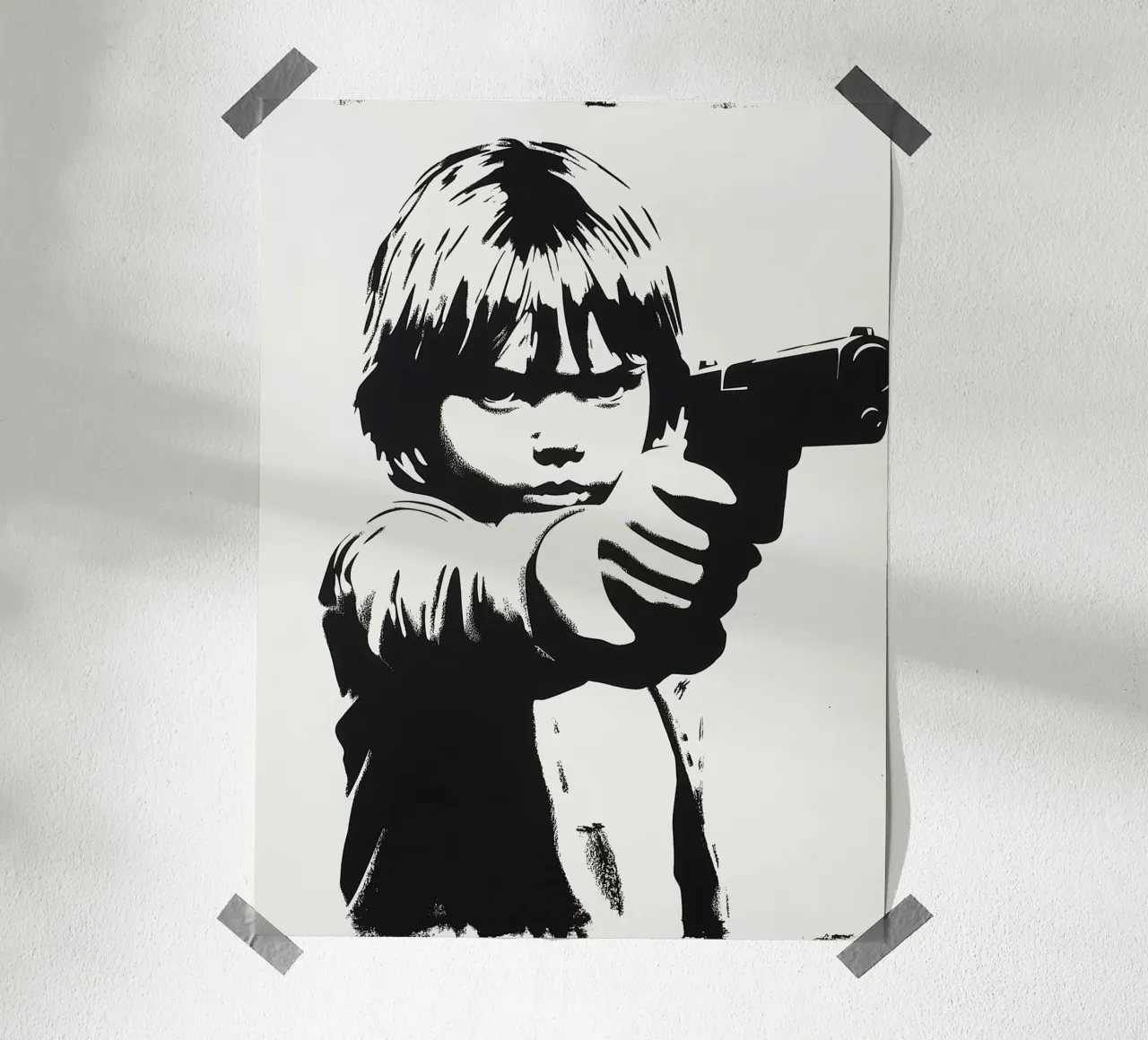 Violence poster con telaio in legno da Art Center