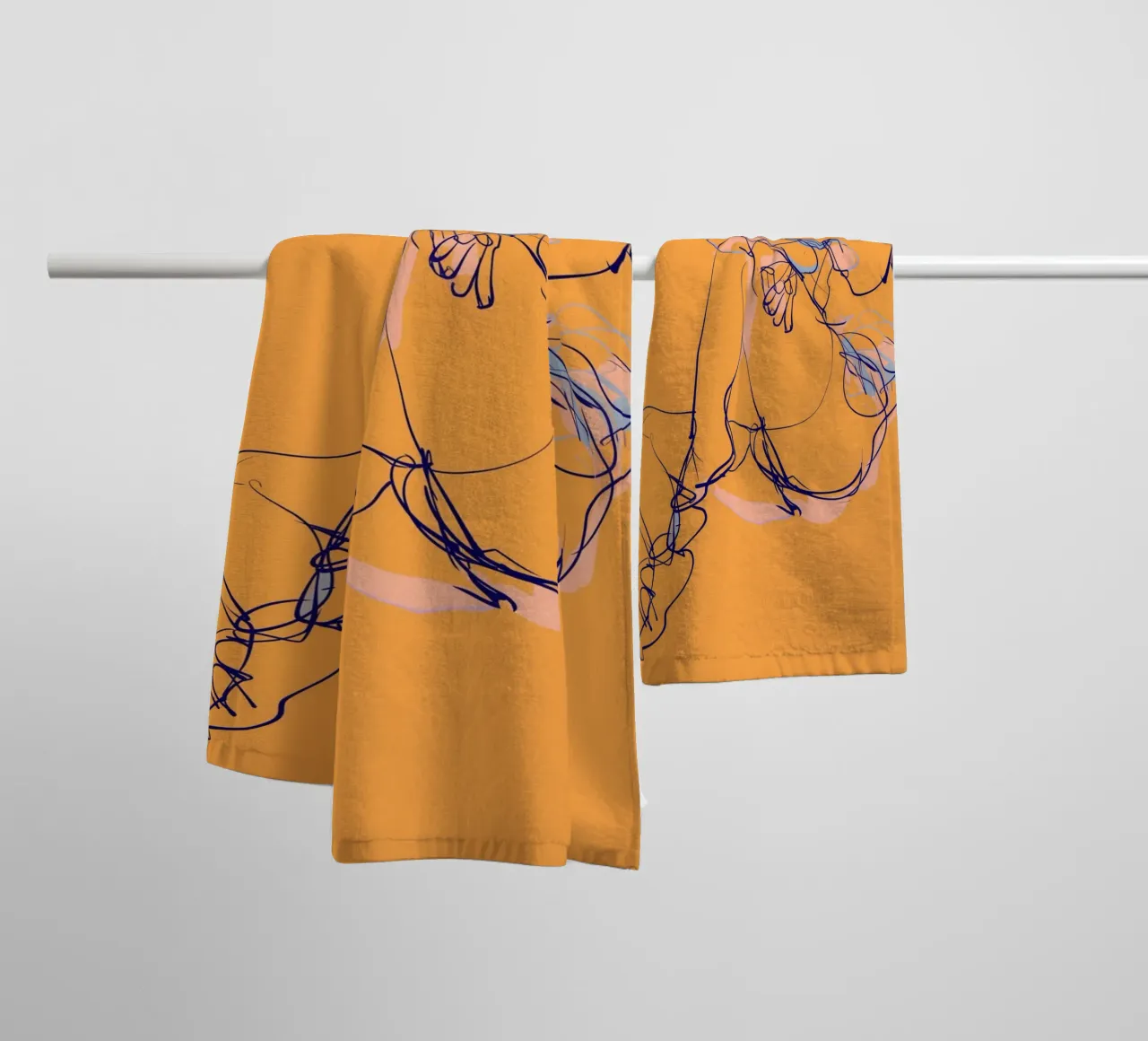 Sketchy femininity towel by Carinaprint