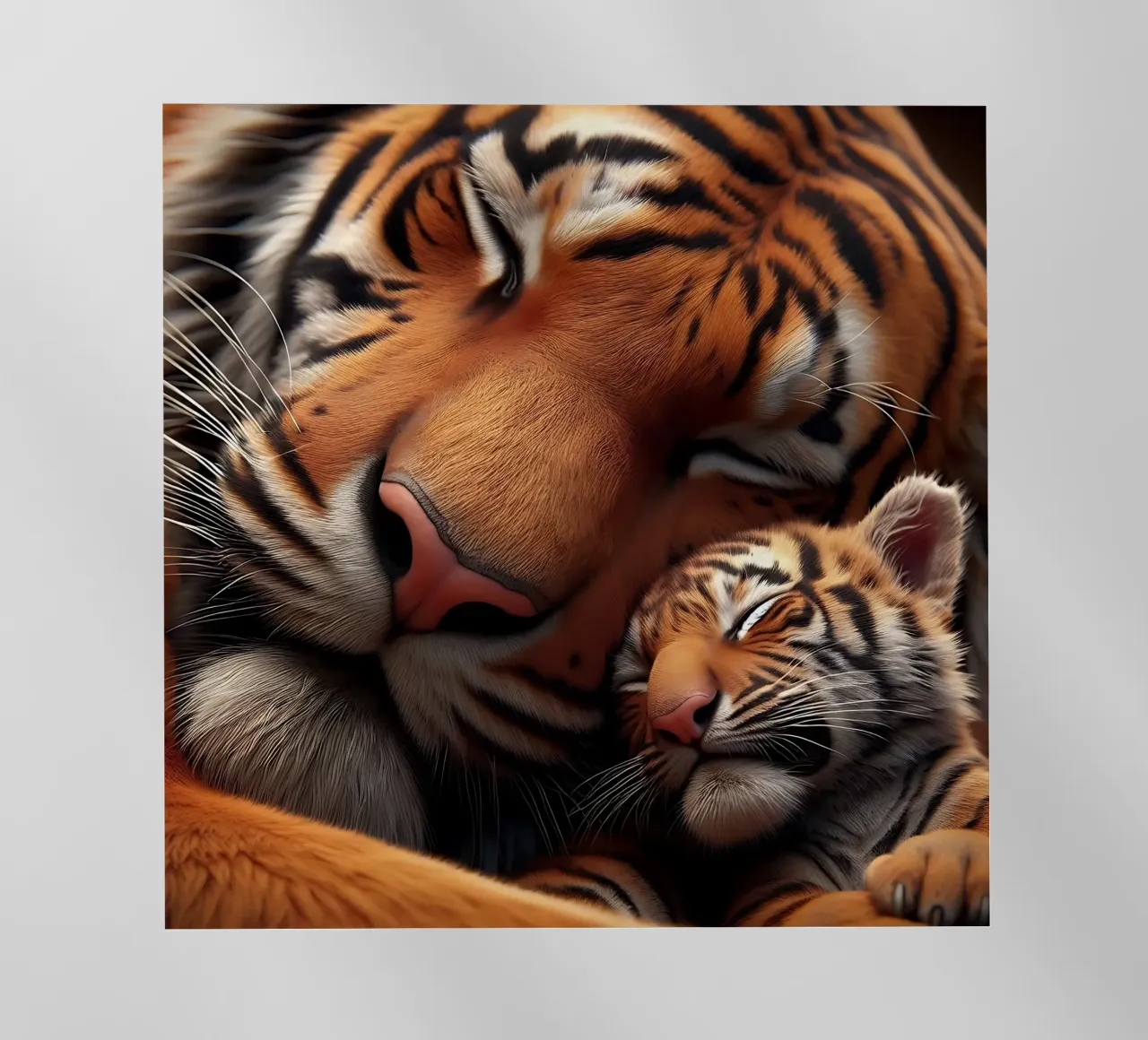 tigri addormentate pellicola backlit da hunde-katzen-tiere