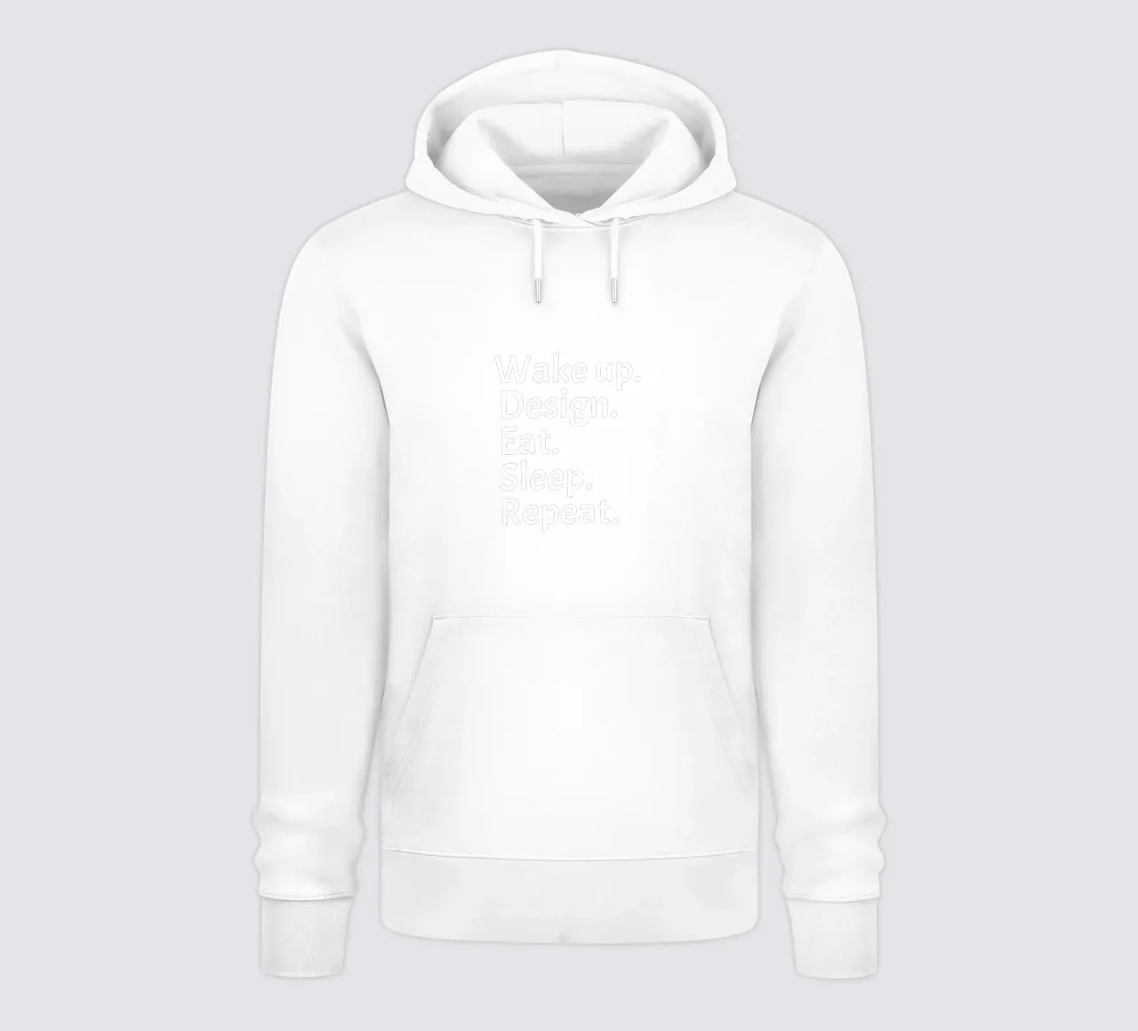 Wake up design eat sleep repeat hoodie by happieeagle
