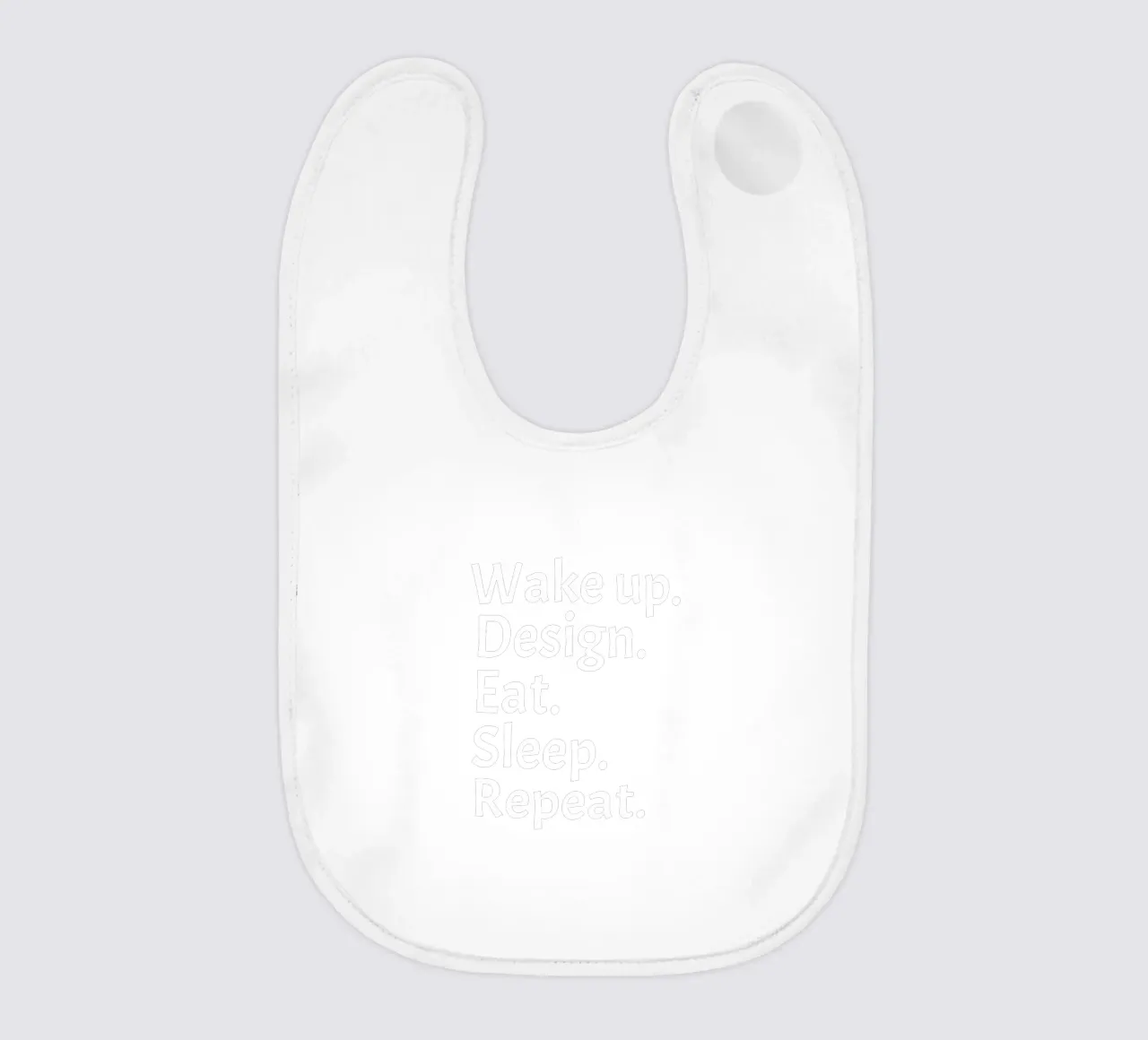 Wake up design eat sleep repeat babero de happieeagle