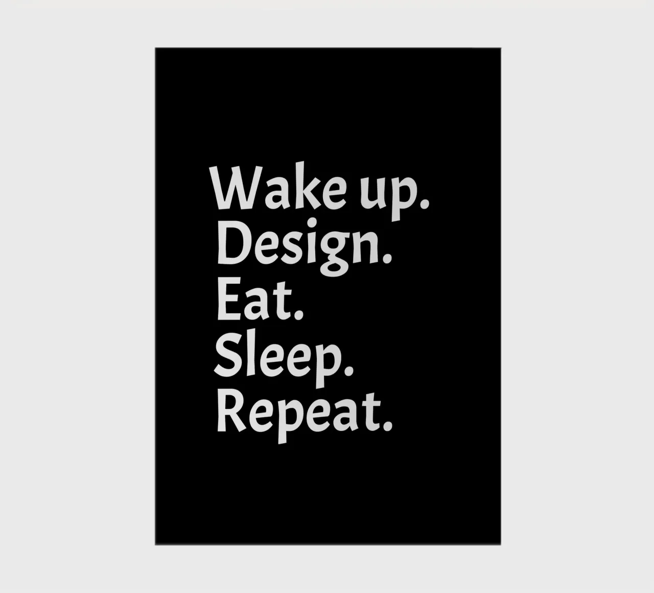 Wake up design eat sleep repeat notebook by happieeagle