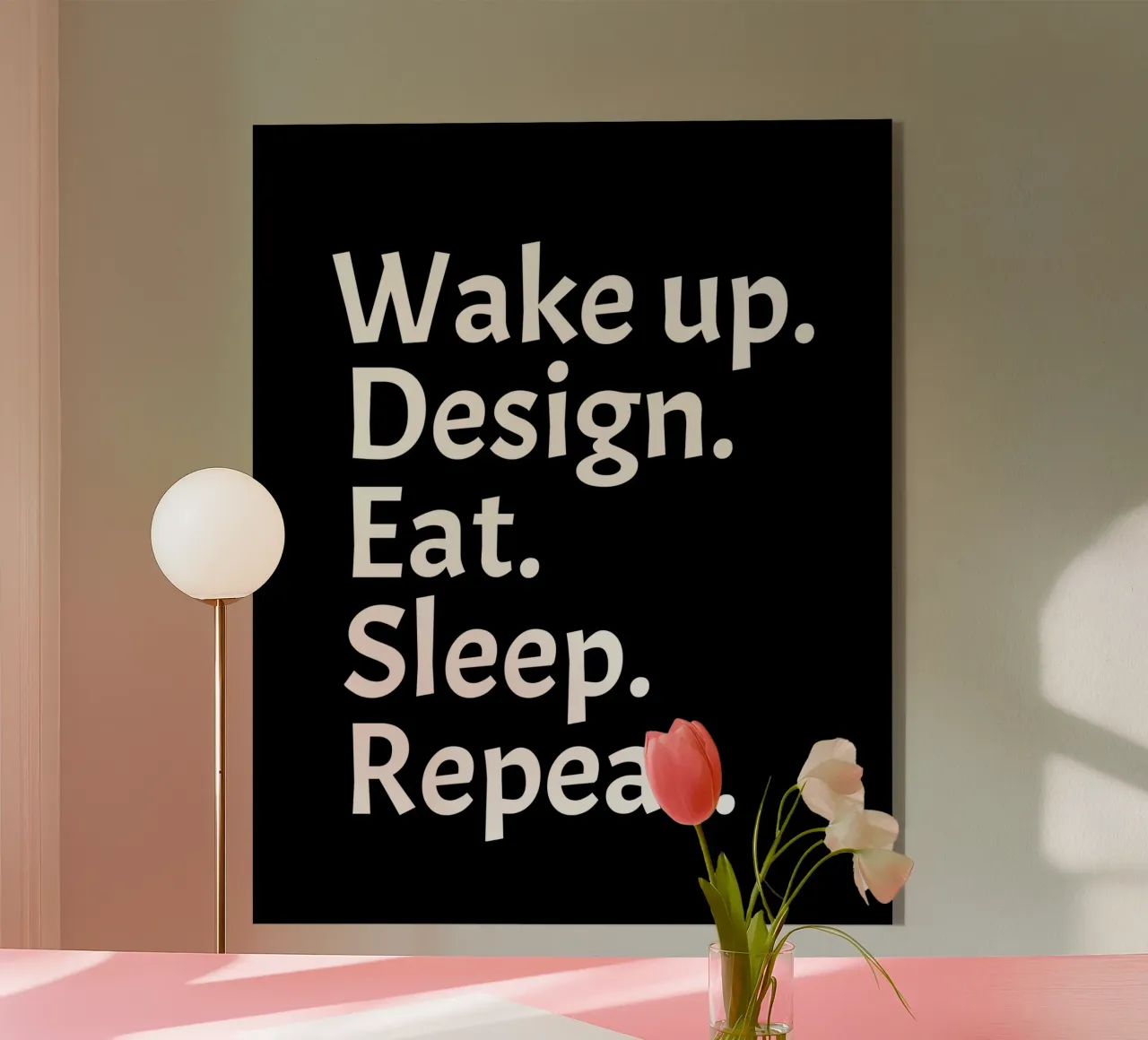 Wake up design eat sleep repeat plexiglass da happieeagle