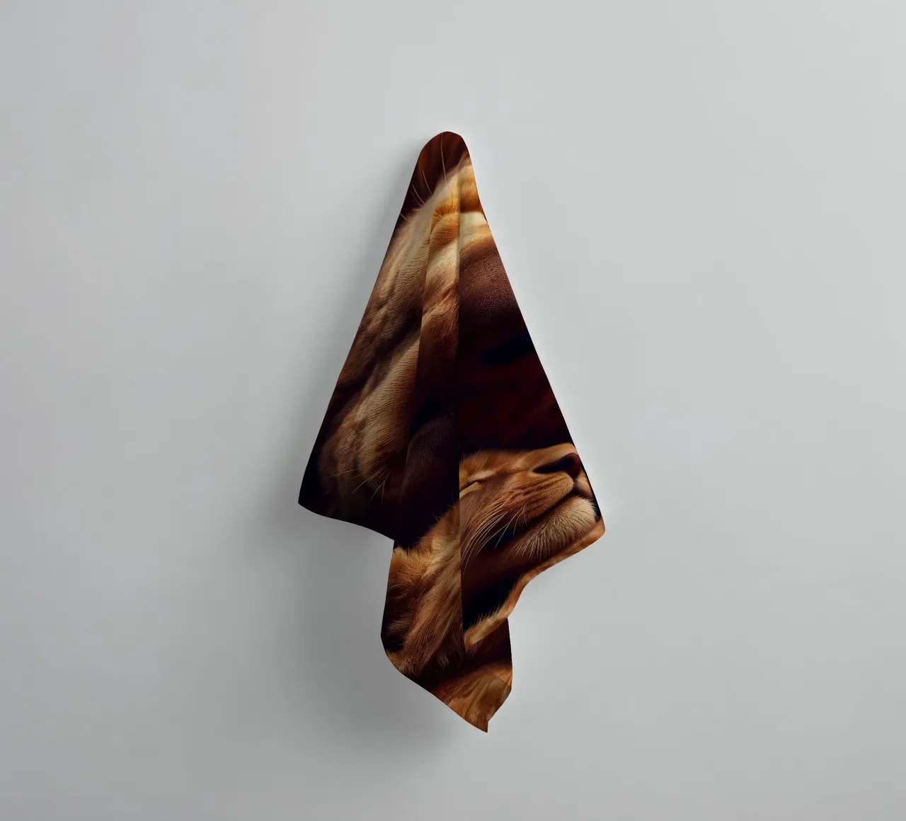 slapende leeuwen badhanddoek van hunde-katzen-tiere