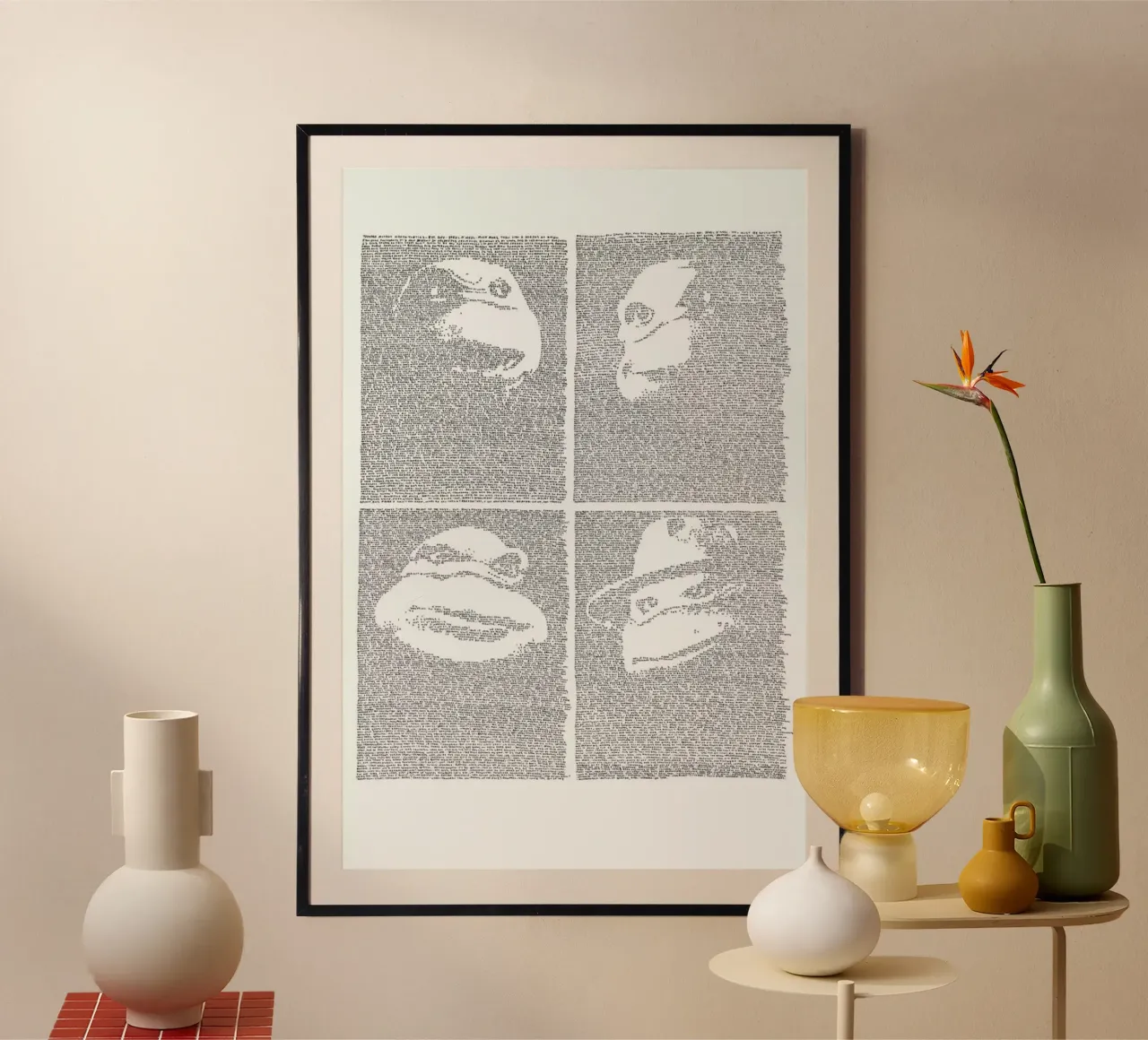 Teenage Mutant Ninja Turtles poster con telaio in legno da Mike Matola