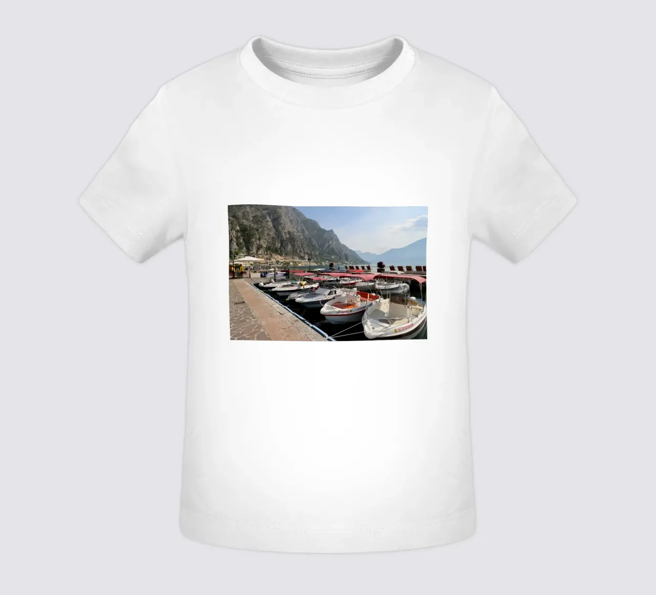 The harbour of Limone on Lake Garda baby t-shirt by Alexandra Joseph Fotomomente