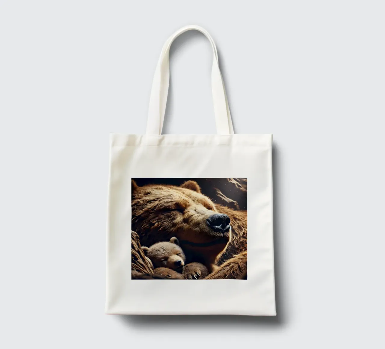 sleeping bears tote bag by hunde-katzen-tiere