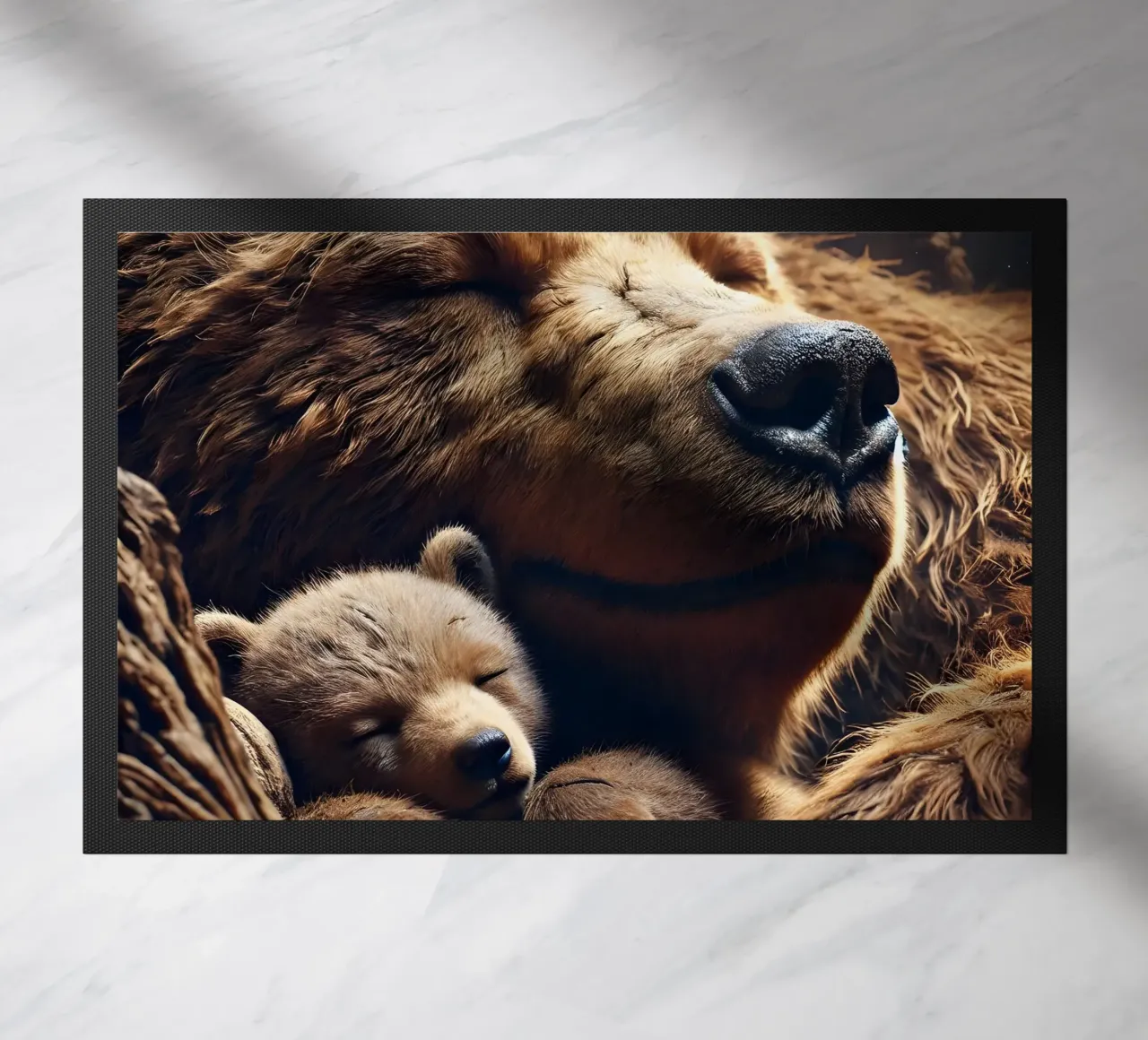 sleeping bears doormat by hunde-katzen-tiere