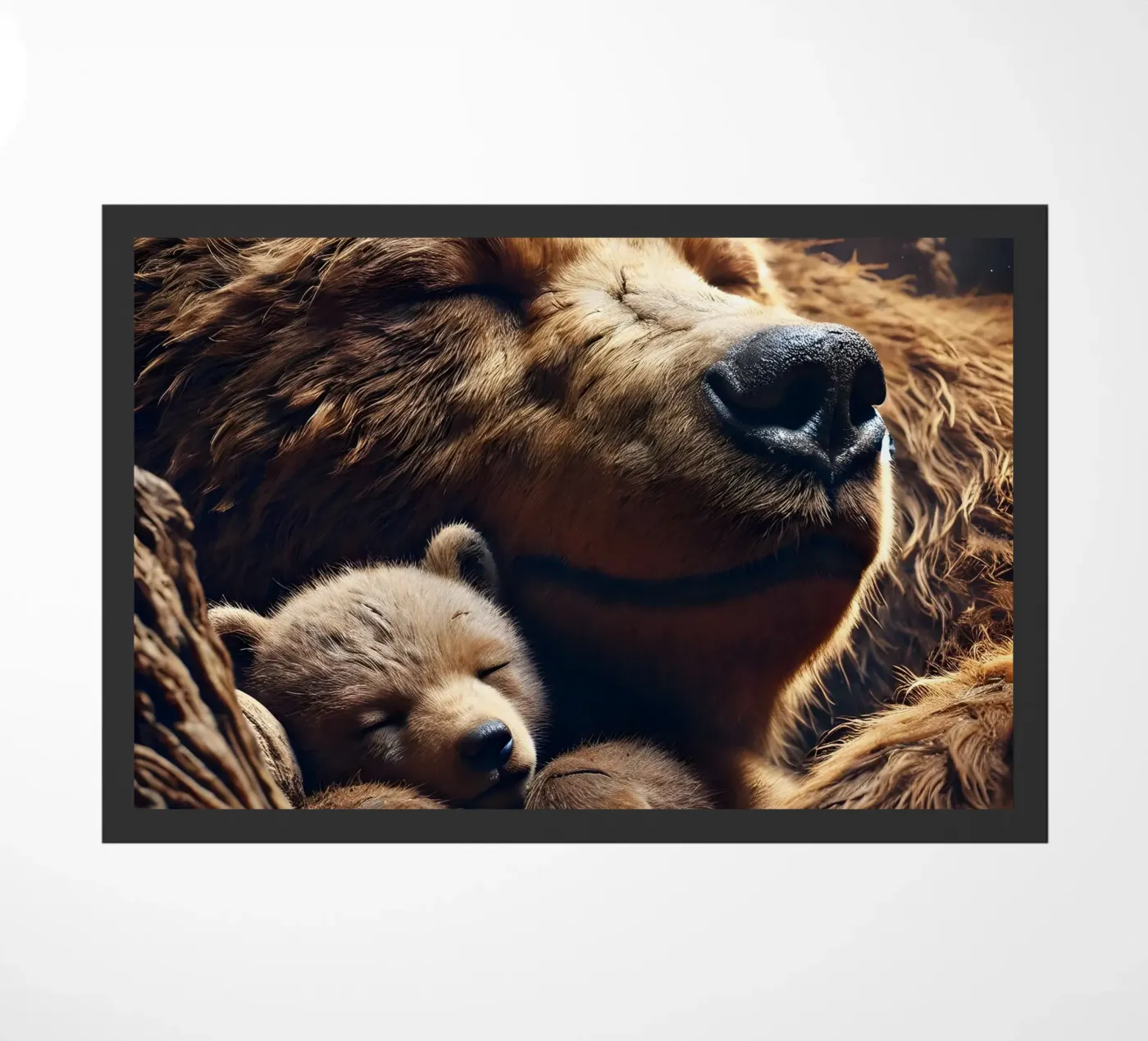 slapende beren deurmat van hunde-katzen-tiere