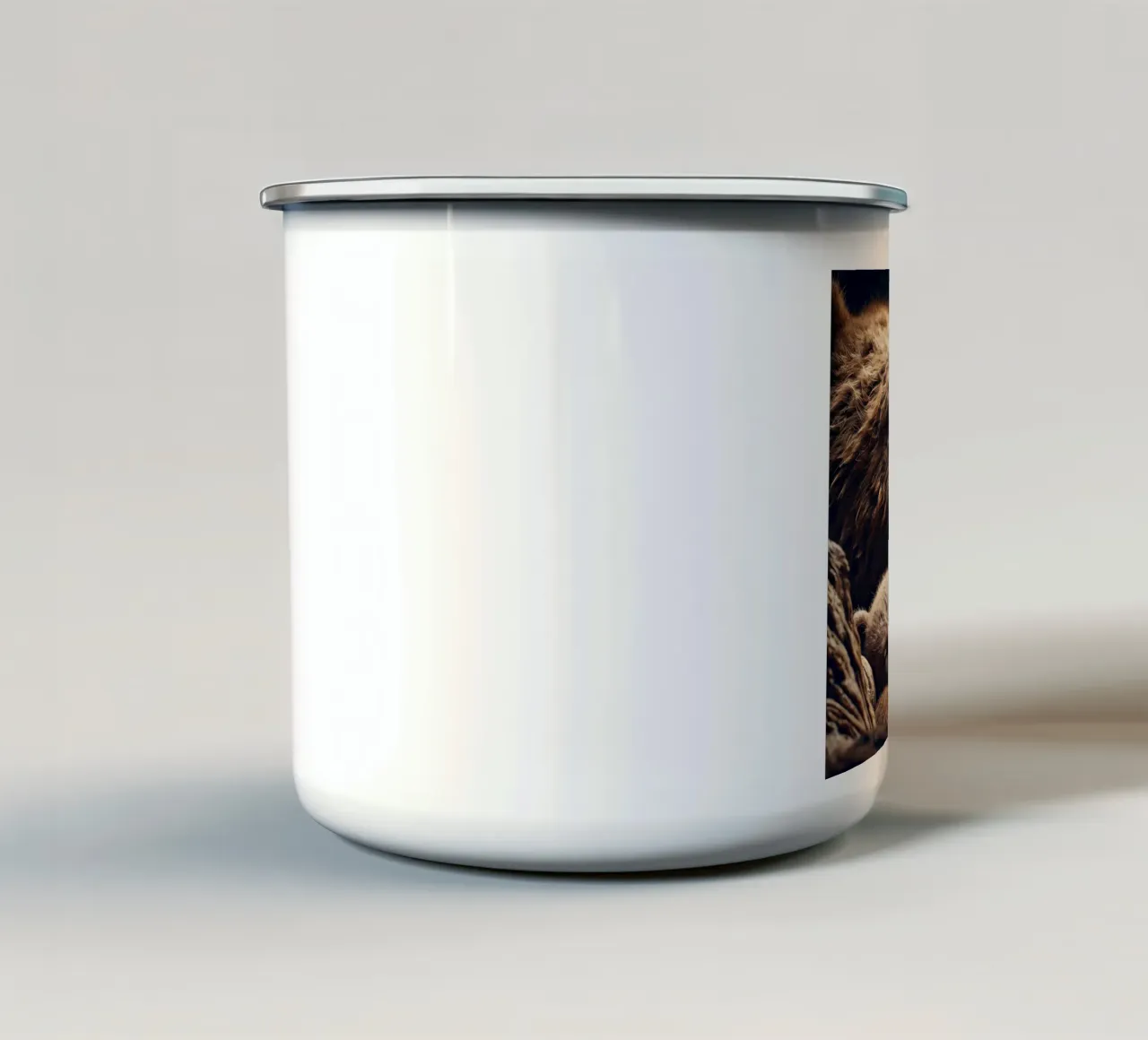 orsi che dormono tazza in smalto da hunde-katzen-tiere