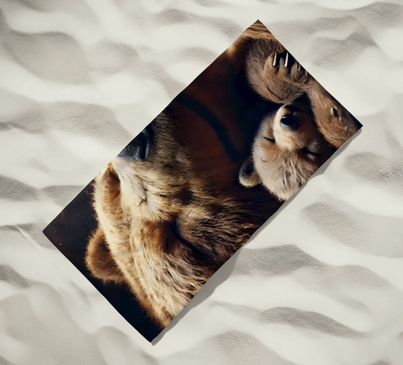 orsi che dormono telo mare da hunde-katzen-tiere