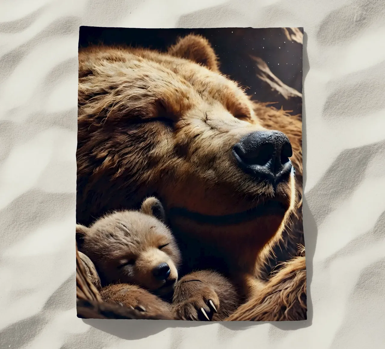 orsi che dormono telo mare da hunde-katzen-tiere