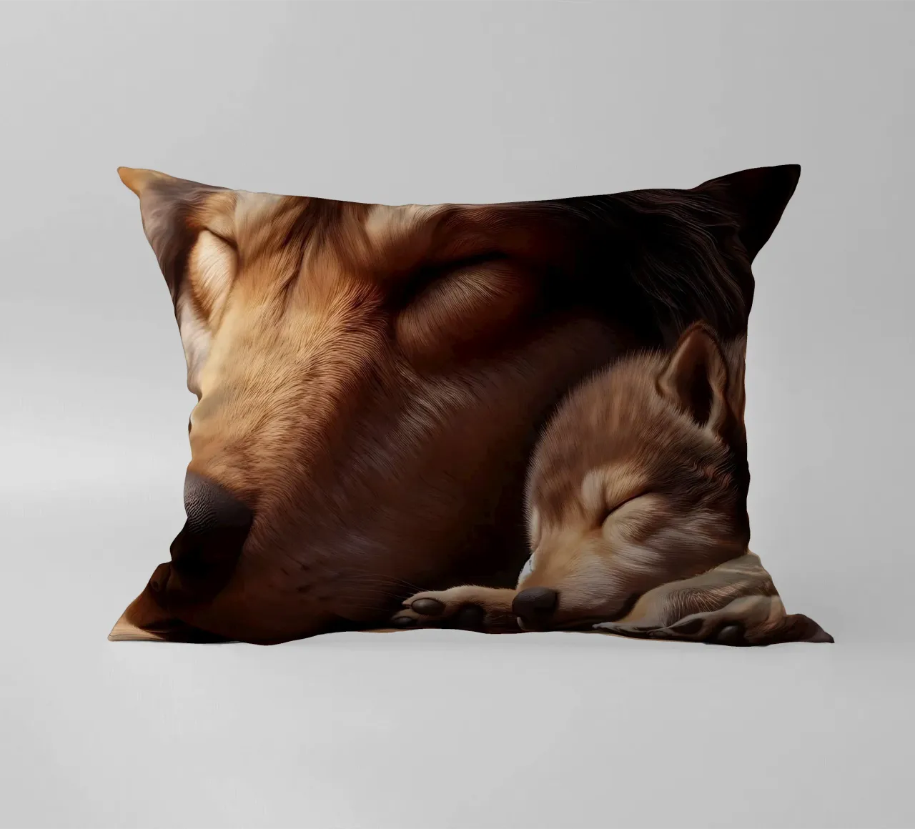 lupi addormentati cuscino da hunde-katzen-tiere