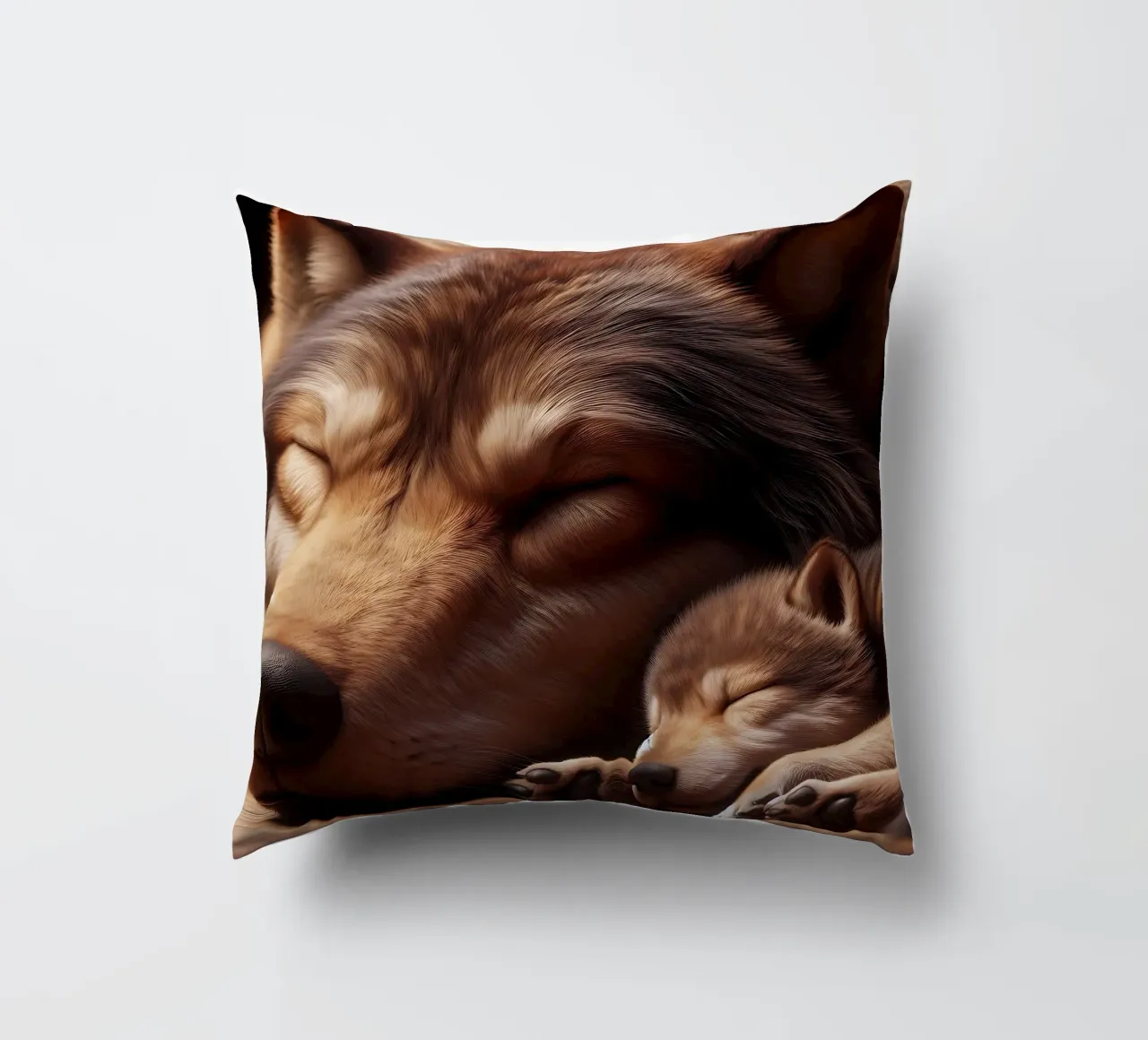 lupi addormentati cuscino da hunde-katzen-tiere