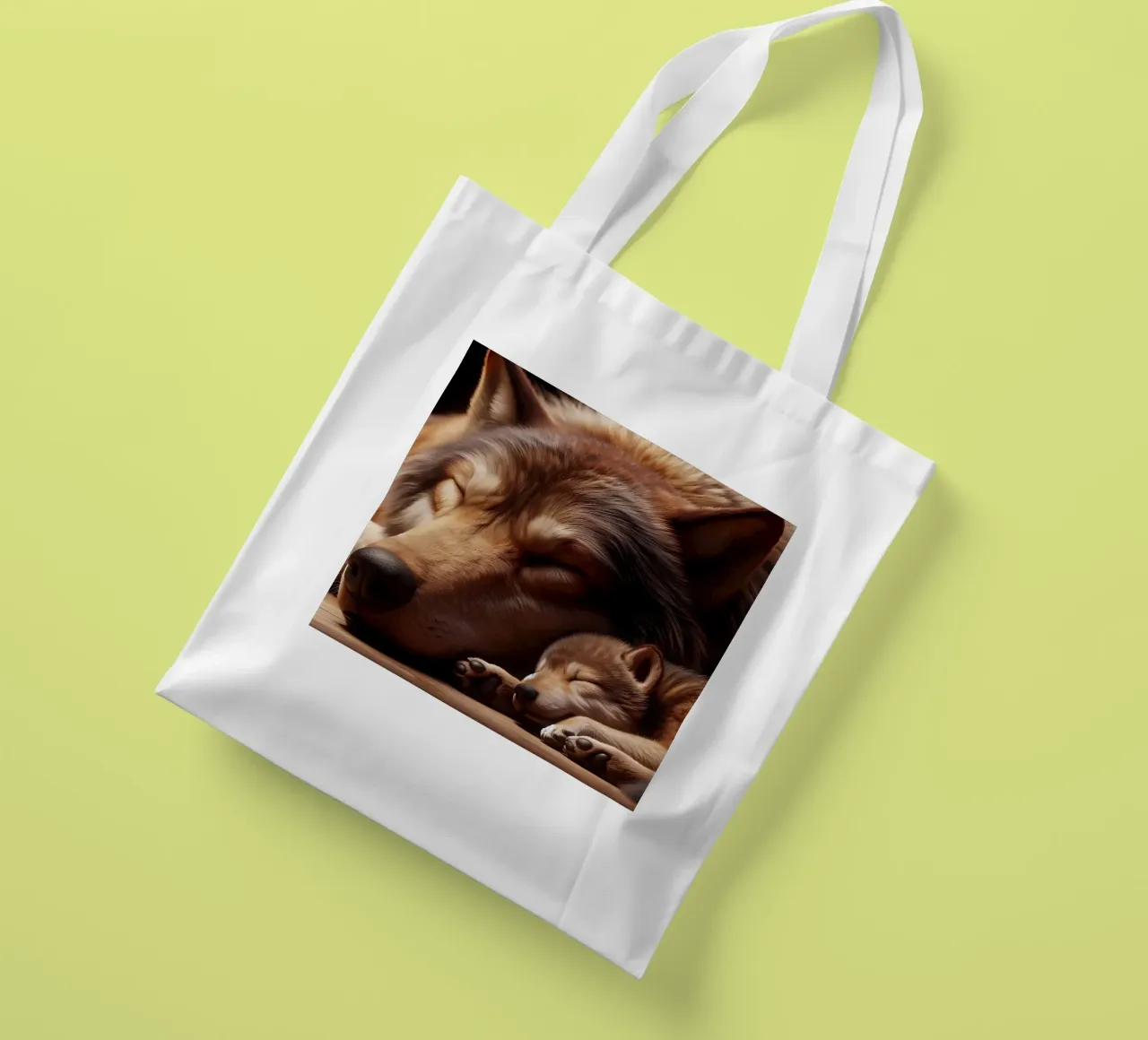 lupi addormentati borsa in juta da hunde-katzen-tiere