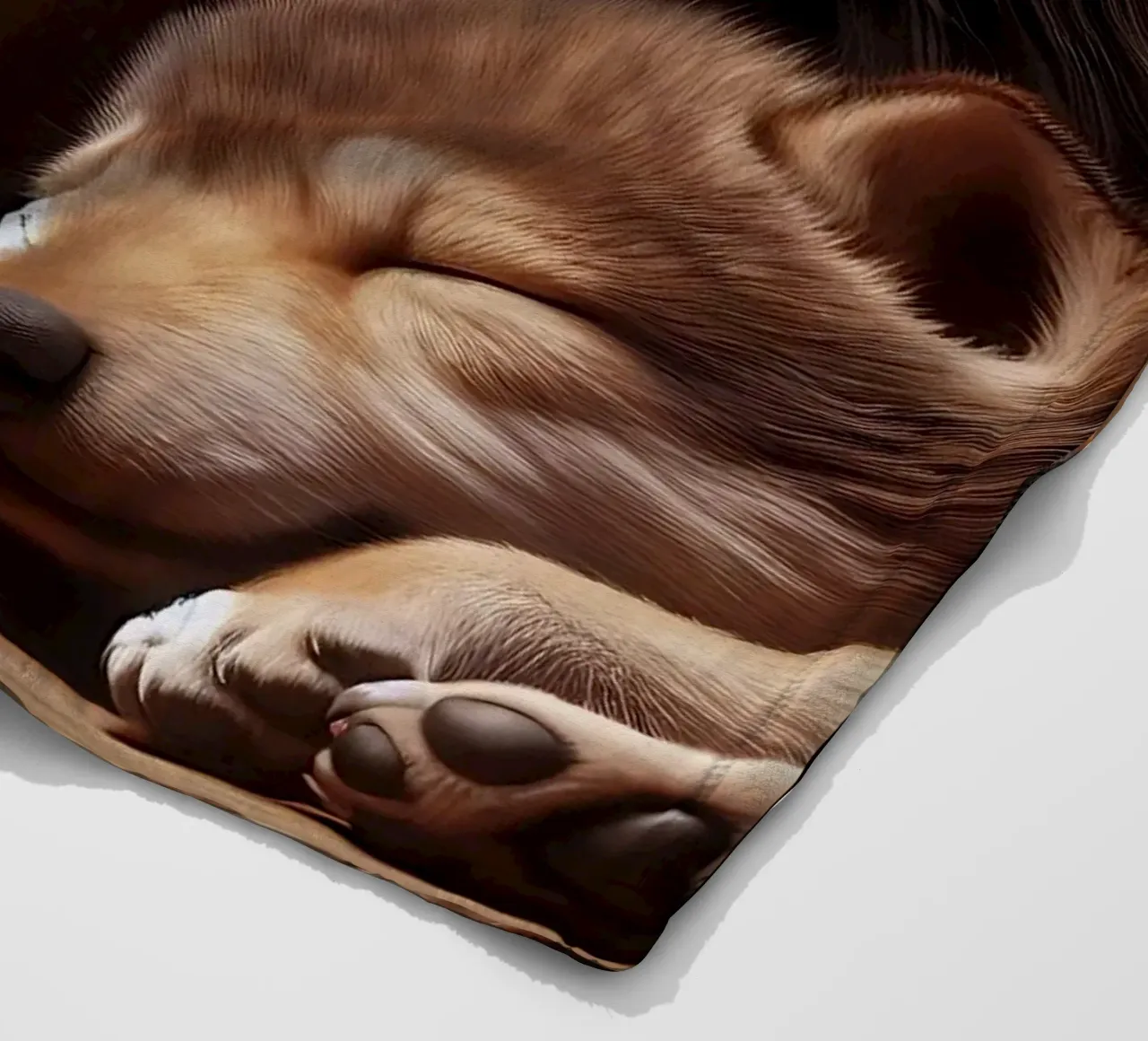 lupi addormentati coperta in pile da hunde-katzen-tiere