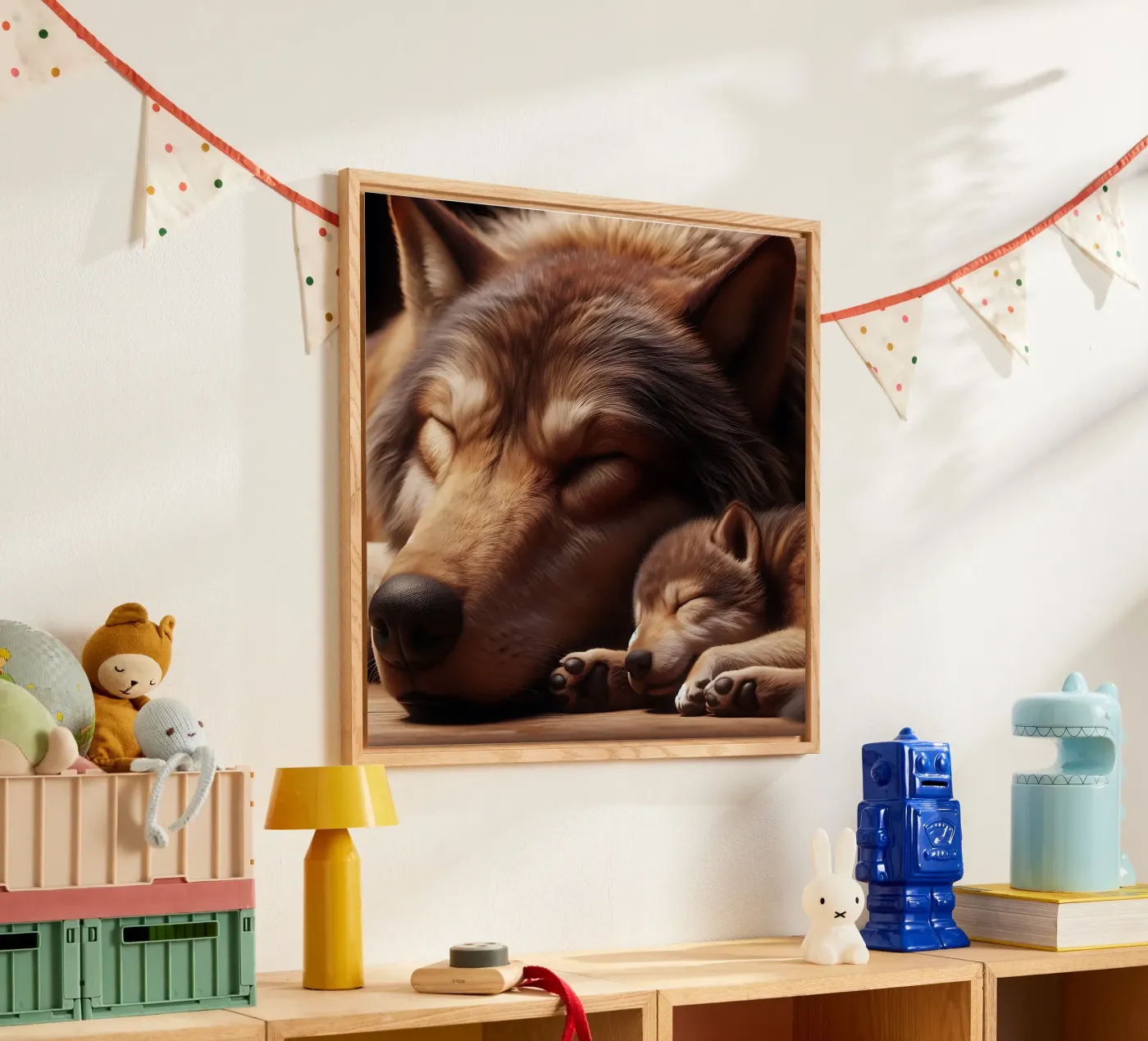 sleeping wolves Acryl-Glas von hunde-katzen-tiere