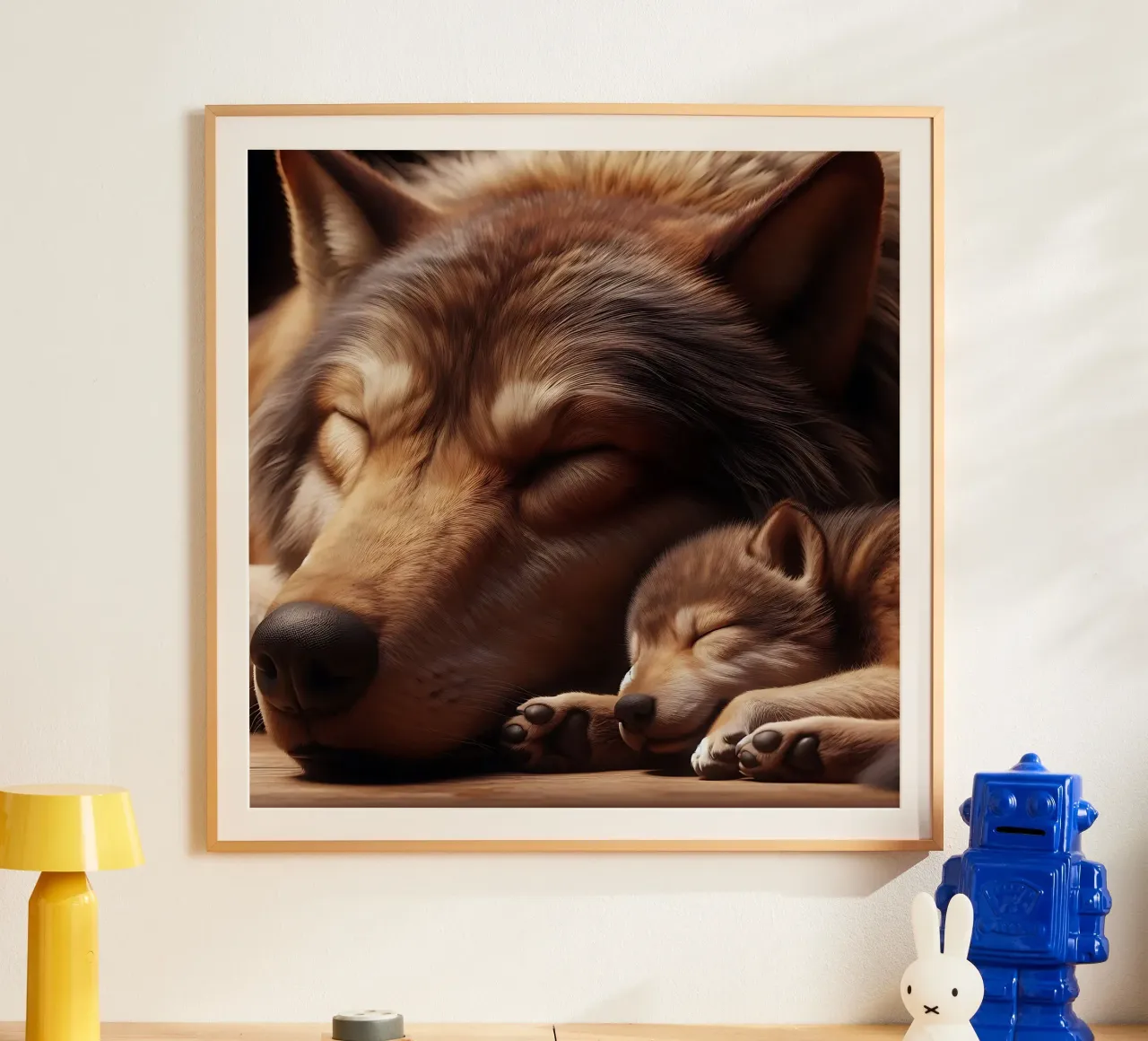 lupi addormentati poster da hunde-katzen-tiere