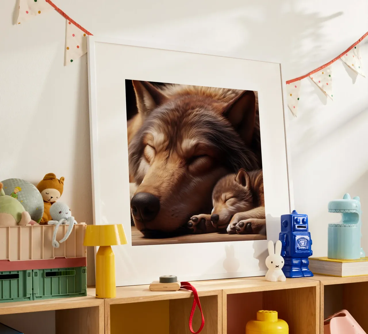 lupi addormentati carta hahnemühle da hunde-katzen-tiere