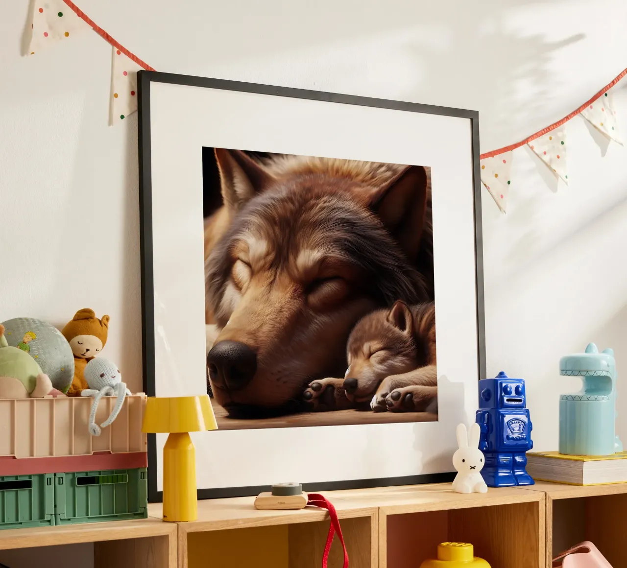 lupi addormentati poster da hunde-katzen-tiere