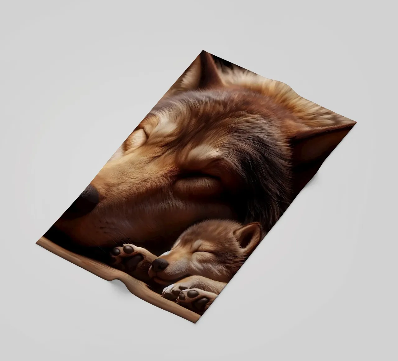 lupi addormentati telo mare da hunde-katzen-tiere