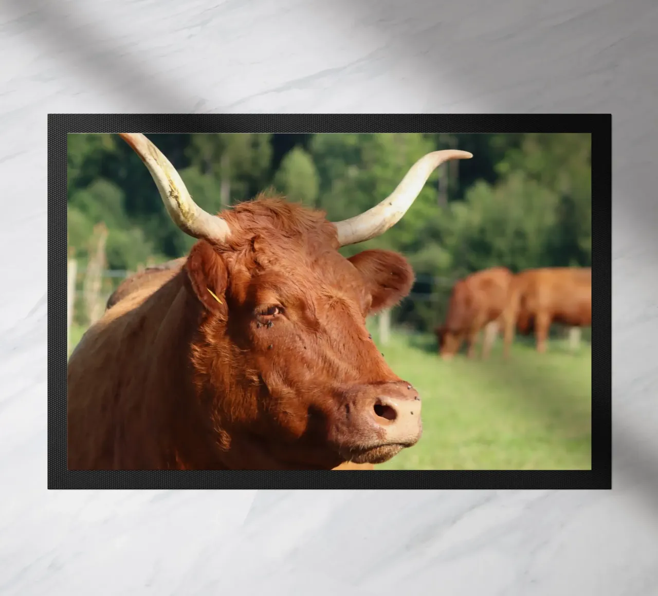 Tierisches Topmodel Fußmatte von Alexandra Joseph Fotomomente