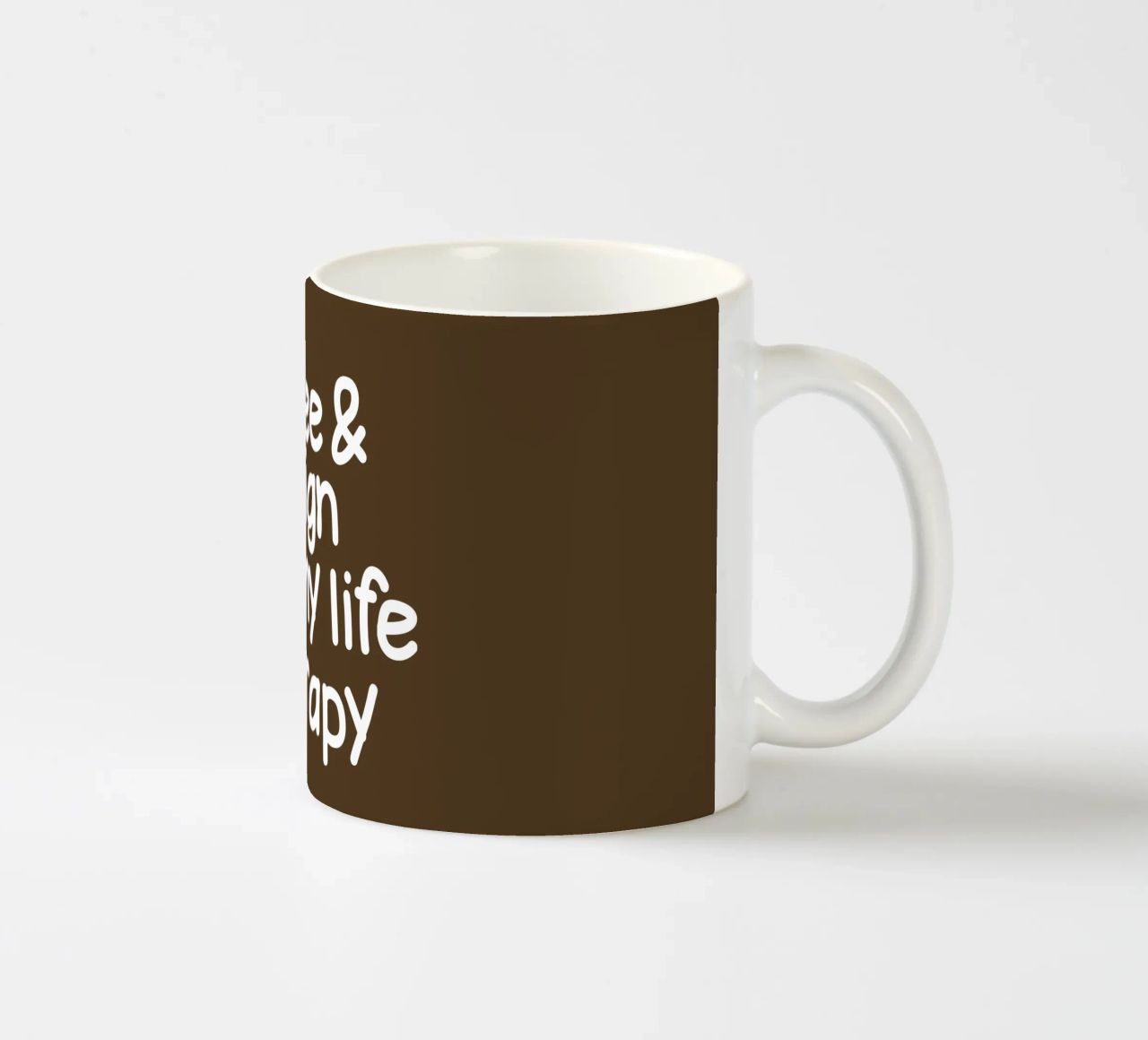 Coffee and design are my life therapy Keramik Tasse von happieeagle