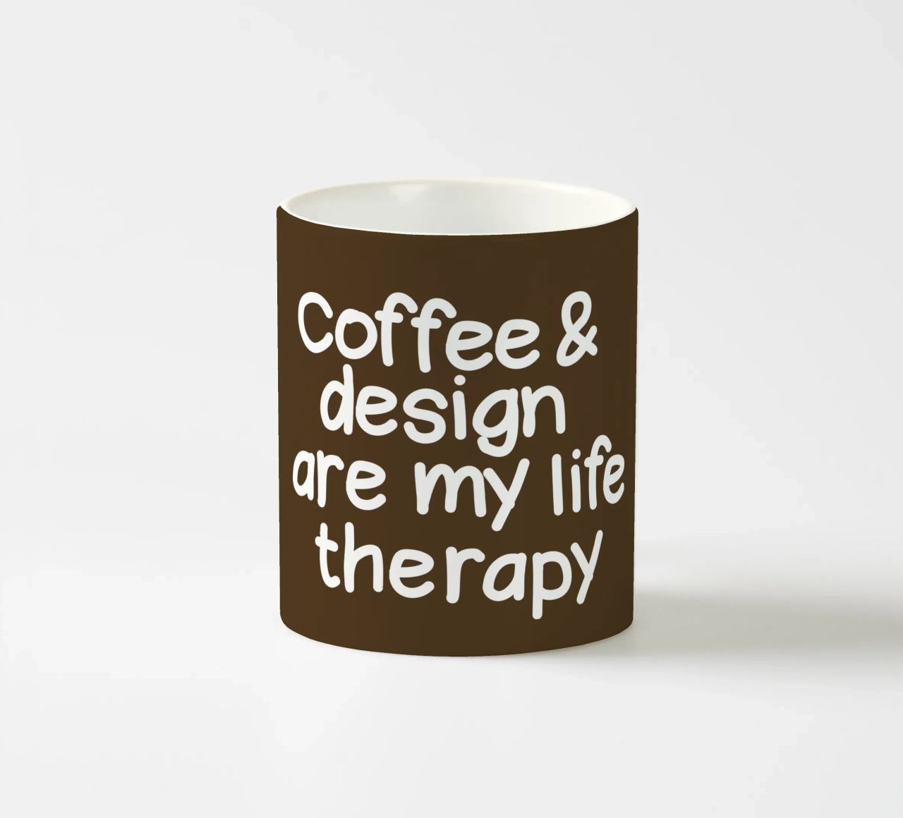 Coffee and design are my life therapy Keramik Tasse von happieeagle