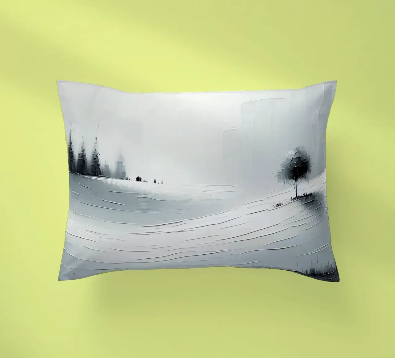 Paesaggio innevato con albero cuscino da nomad