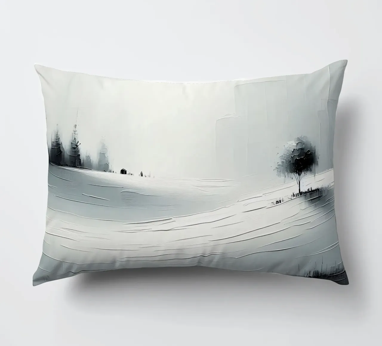 Paesaggio innevato con albero cuscino da nomad