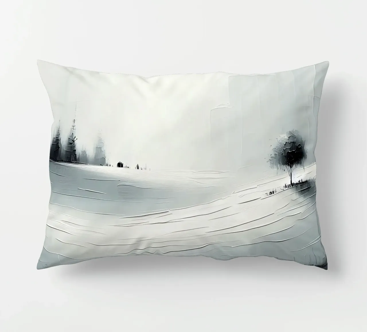 Paesaggio innevato con albero cuscino da nomad