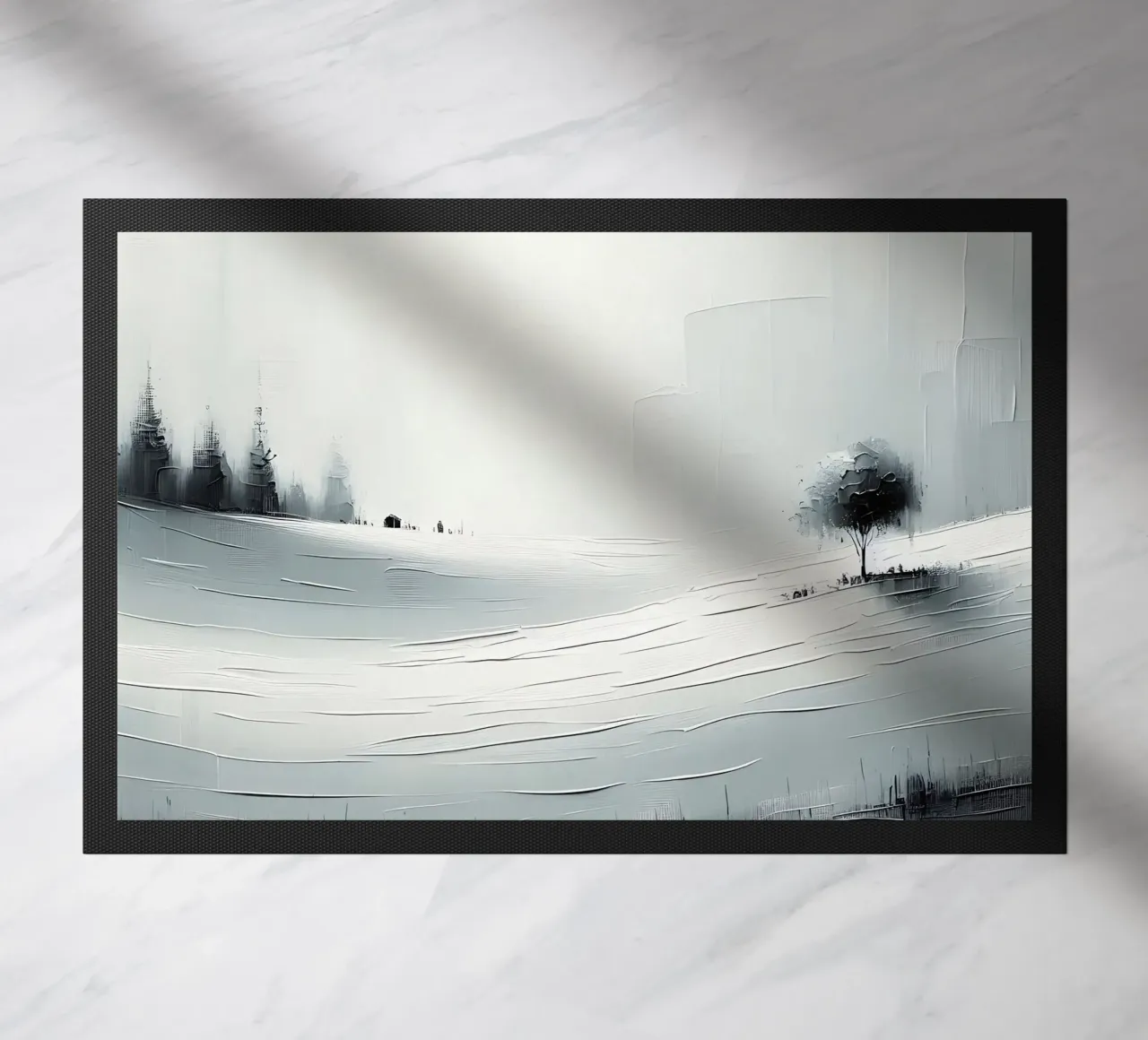 Paesaggio innevato con albero zerbino da nomad