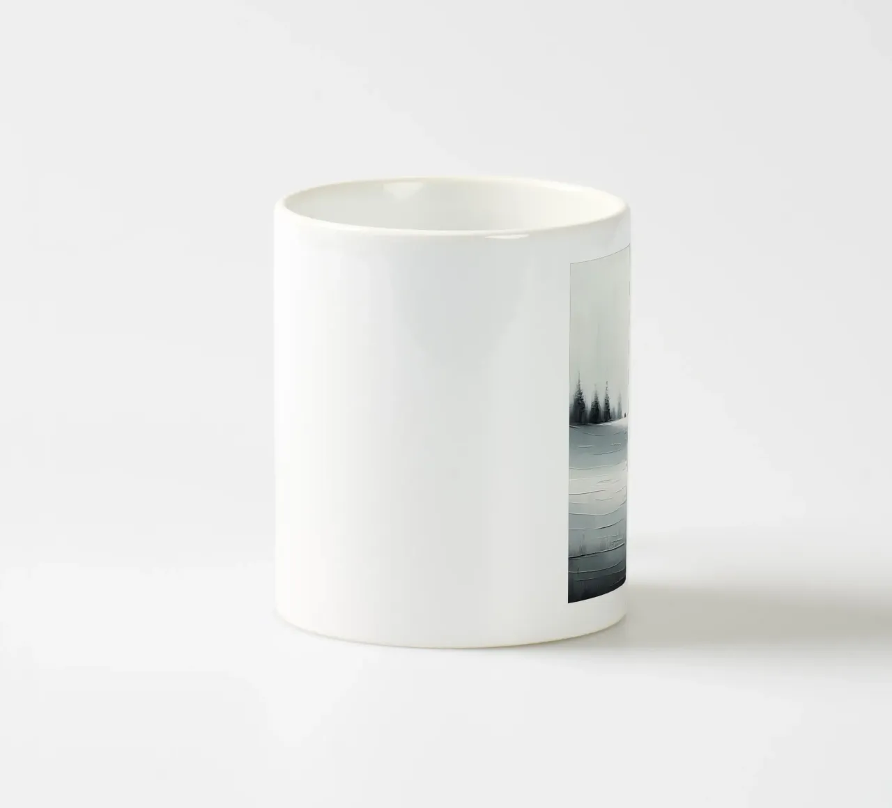 Paesaggio innevato con albero tazza in ceramica da nomad